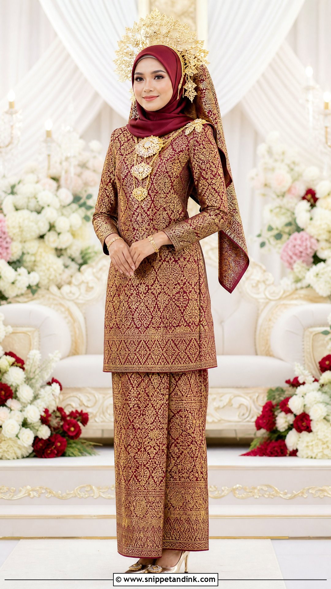 Songket Baju Kurung Pengantin - Snippet and Ink - 25 Melayu Wedding Dress Ideas