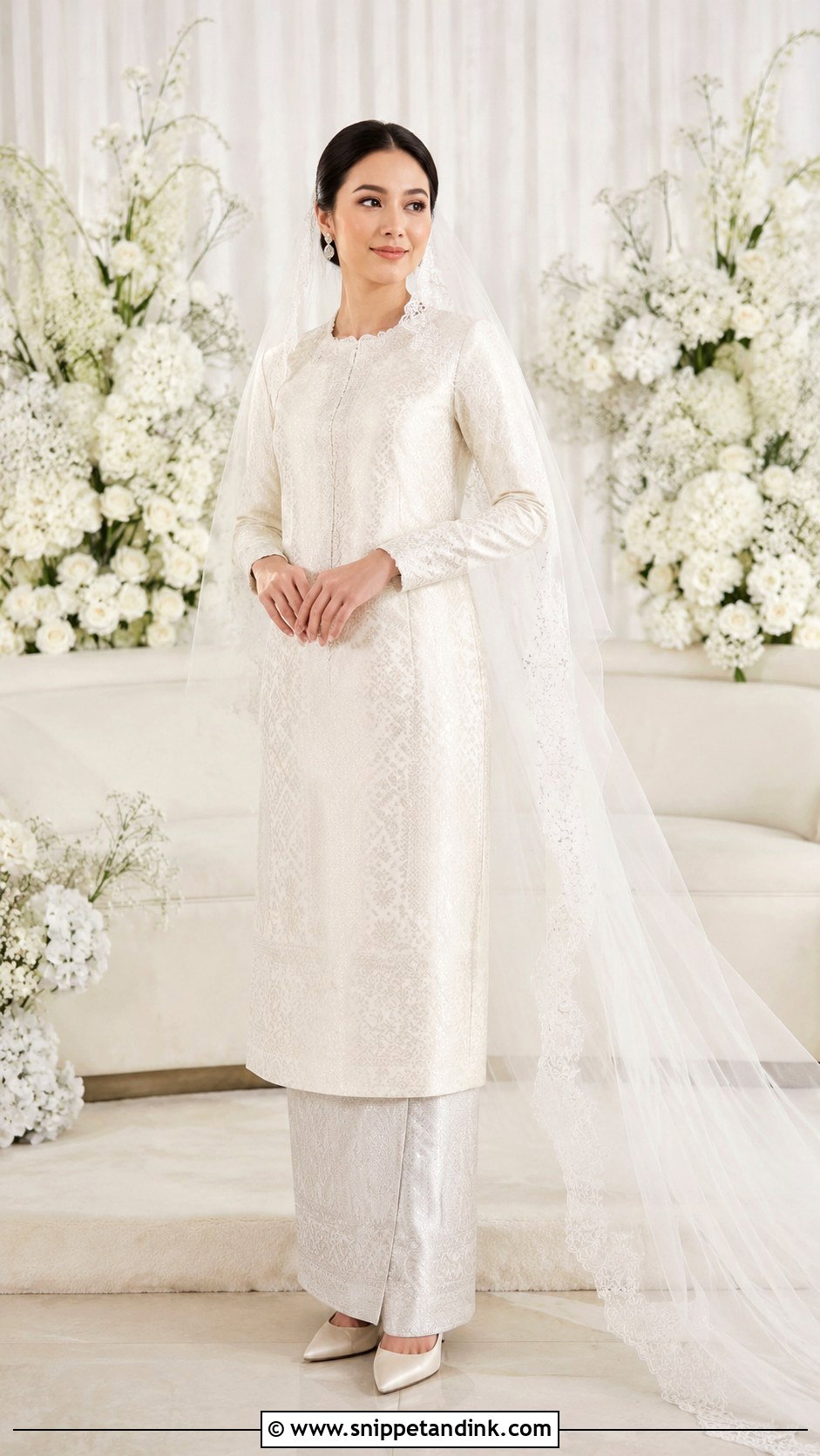 Songket Kebaya Labuh Wedding Dress - Snippet and Ink - 30 Songket Wedding Dress Ideas
