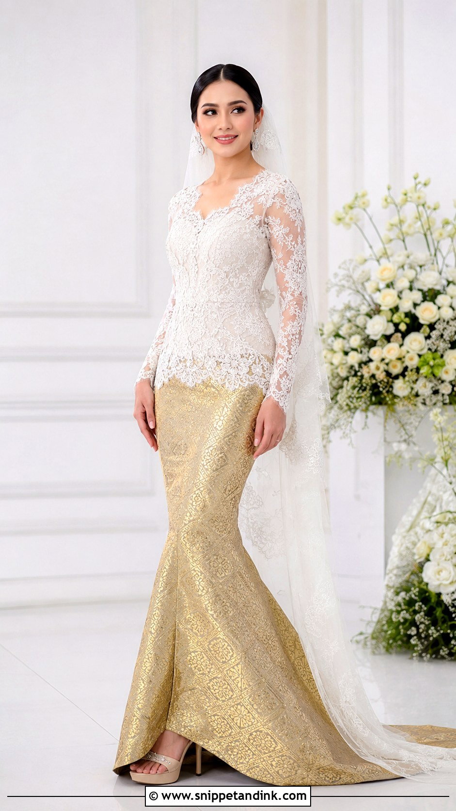 Songket Mermaid Wedding Dress - Snippet and Ink - 30 Songket Wedding Dress Ideas