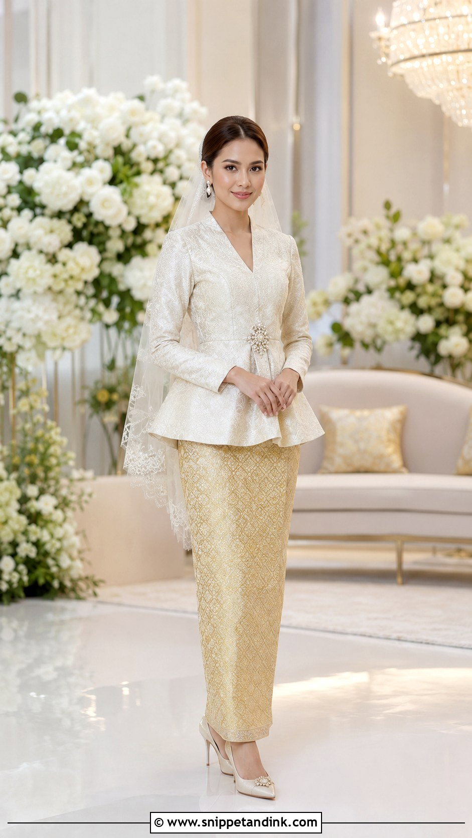 Songket Peplum Wedding Dress - Snippet and Ink - 30 Songket Wedding Dress Ideas