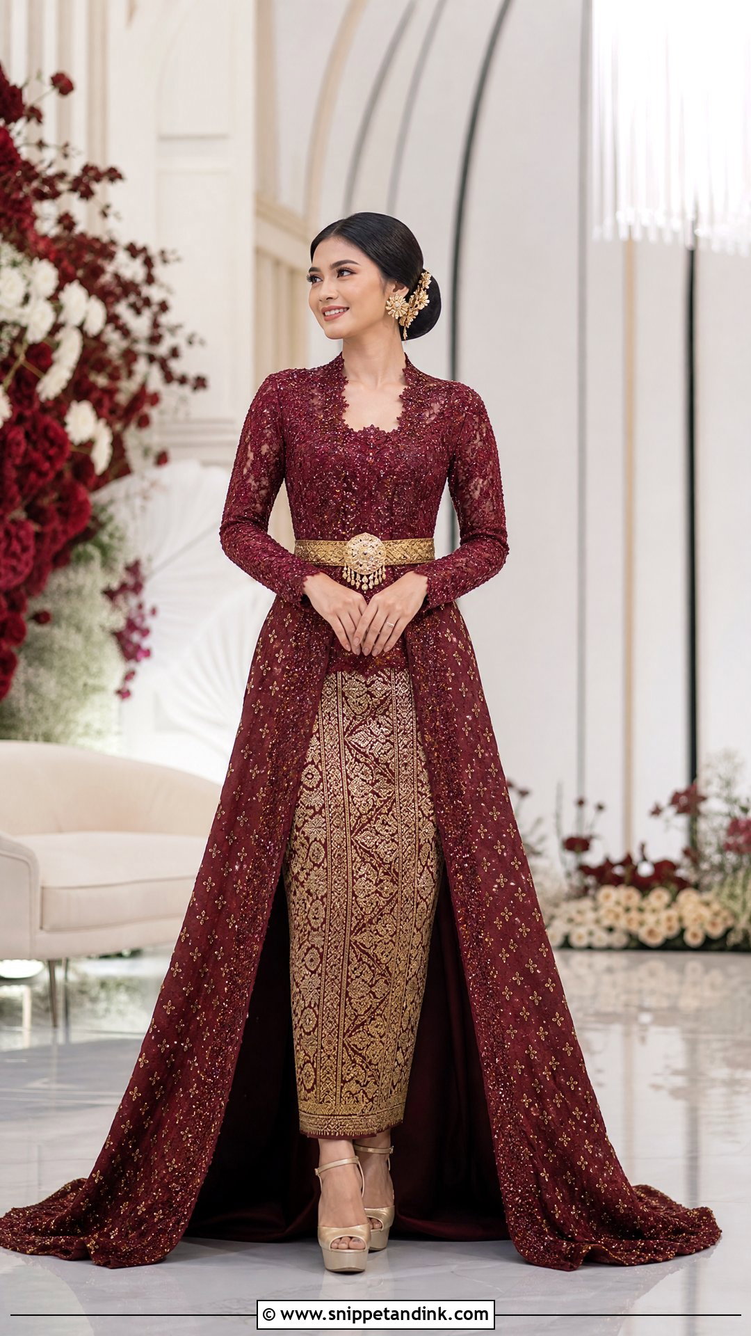Songket Reception Indonesian Wedding Dress - Snippet and Ink - 20 Indonesian Wedding Dress Ideas