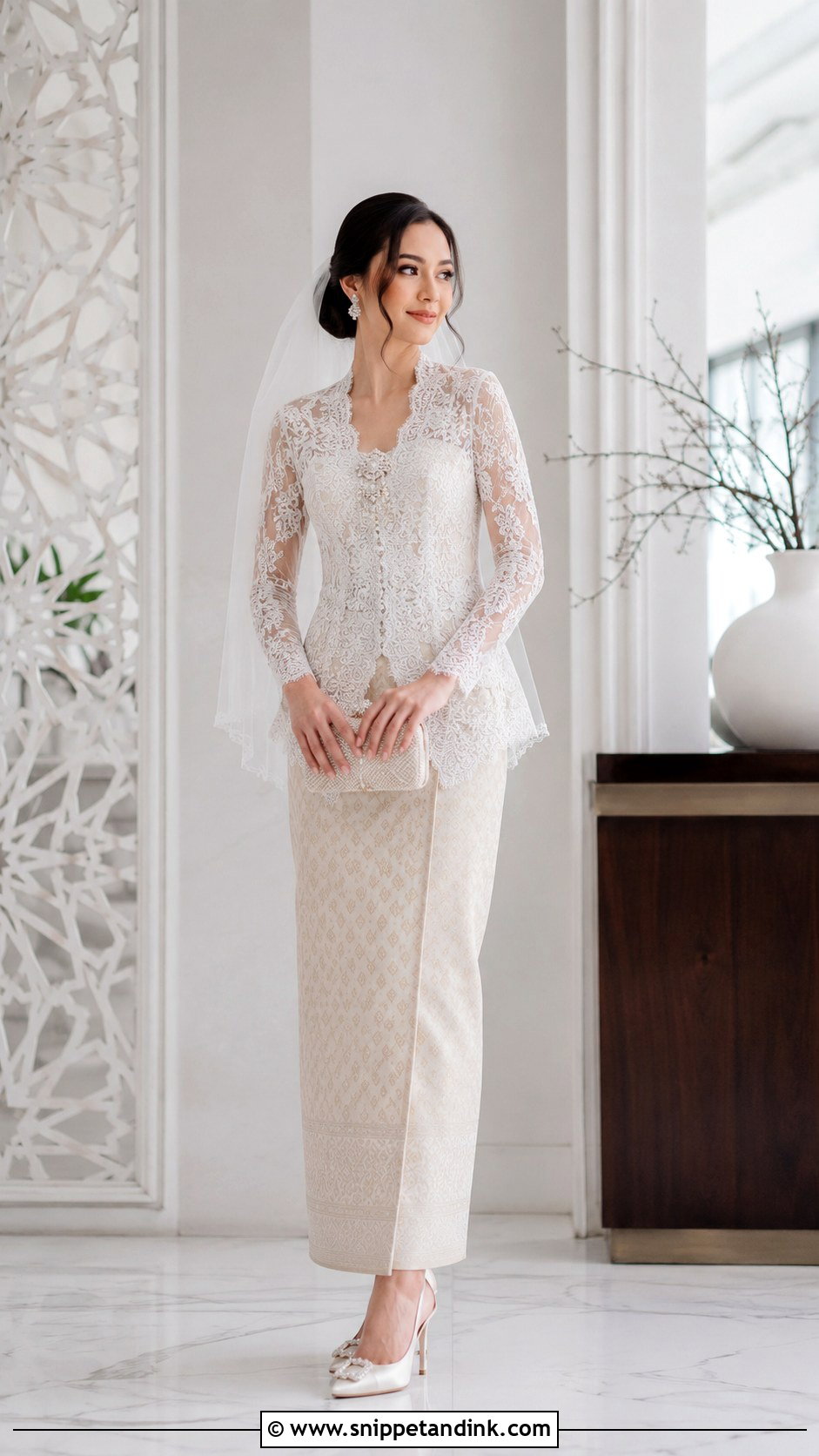Songket Two Piece Wedding Dress - Snippet and Ink - 30 Songket Wedding Dress Ideas