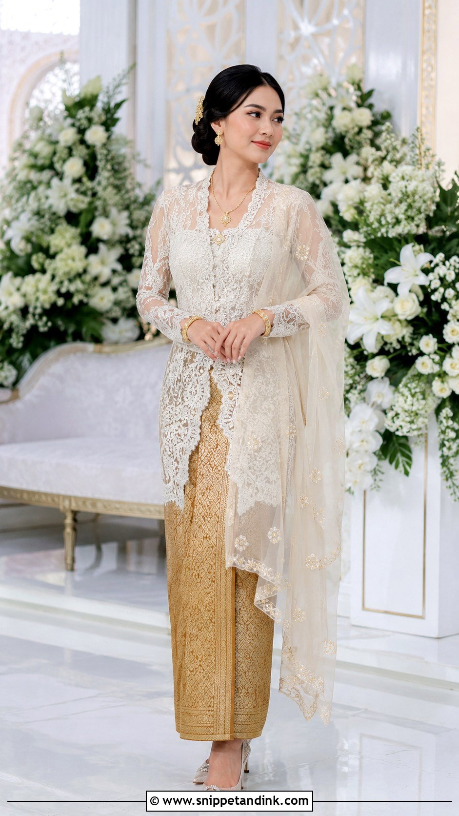Songket Wedding Dress With Selendang - Snippet and Ink - 30 Songket Wedding Dress Ideas