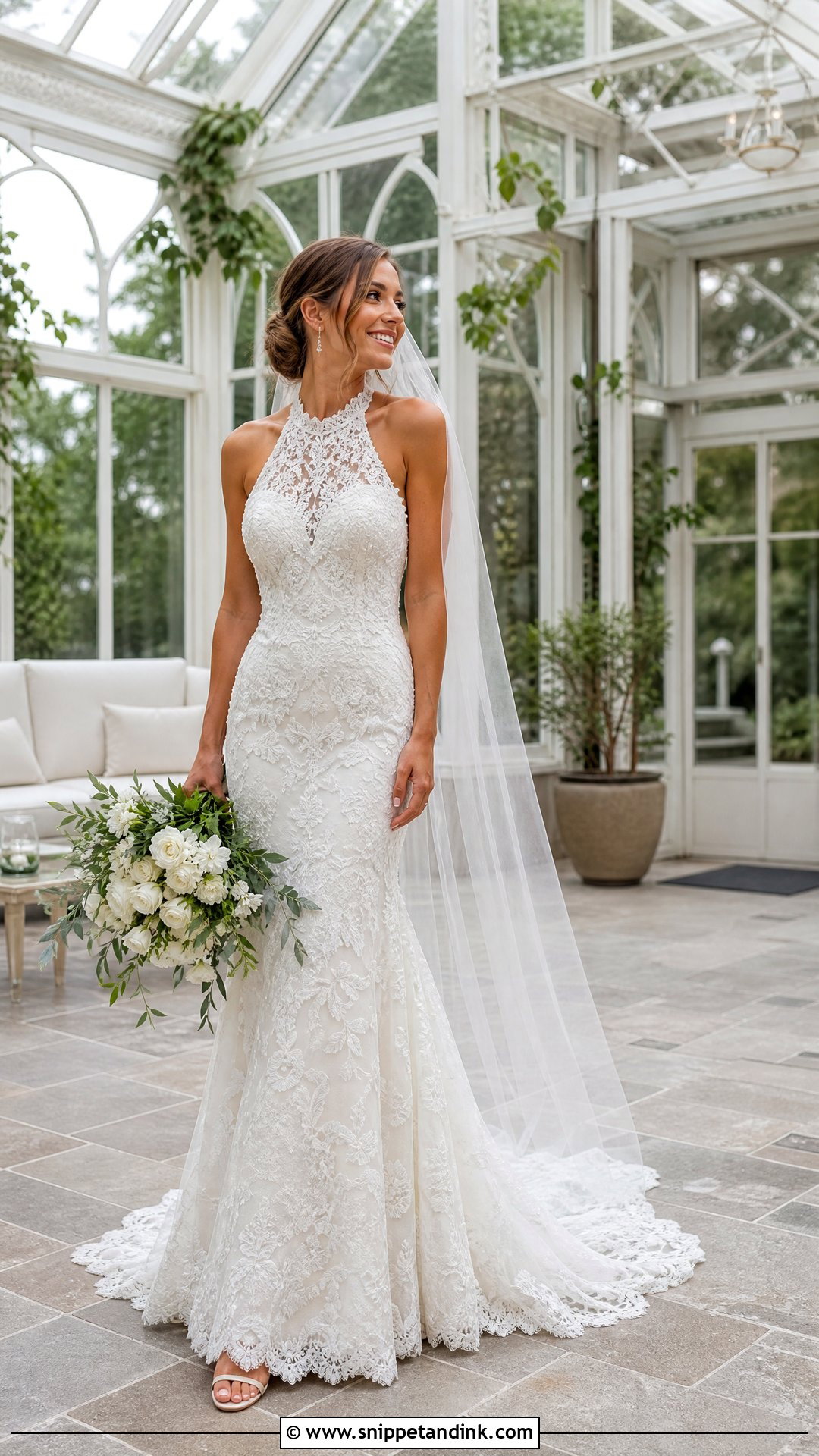 Sophia Tolli Penelope Lace Halter Wedding Dress - Snippet and Ink - 20 Sophia Tolli Wedding Dresses