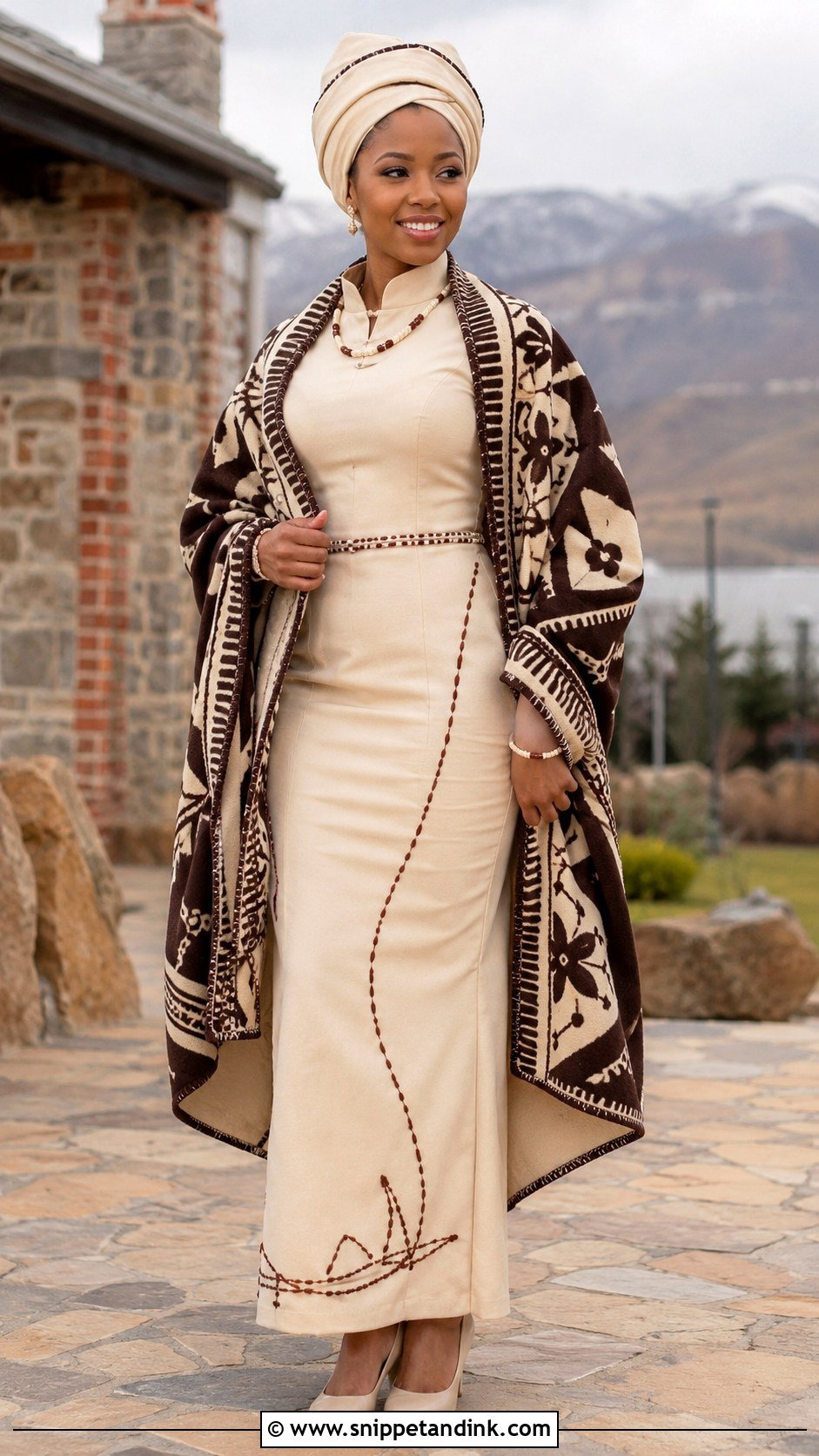 Sotho Lobola Dress With Basotho Blanket - Snippet and Ink - 30 Lobola Dresses for Bride