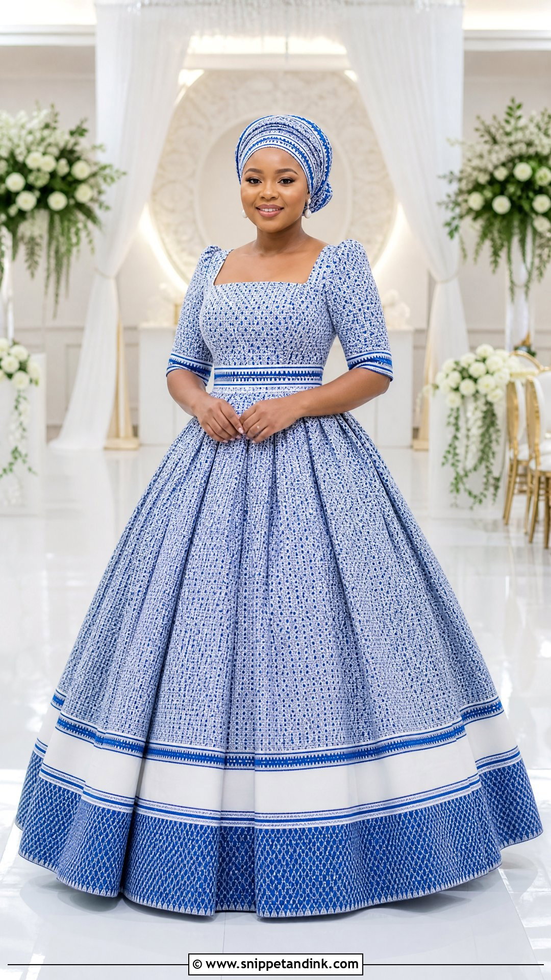 Sotho Traditional Wedding Ball Gown - Snippet and Ink - 20 Sotho Traditional Wedding Dresses