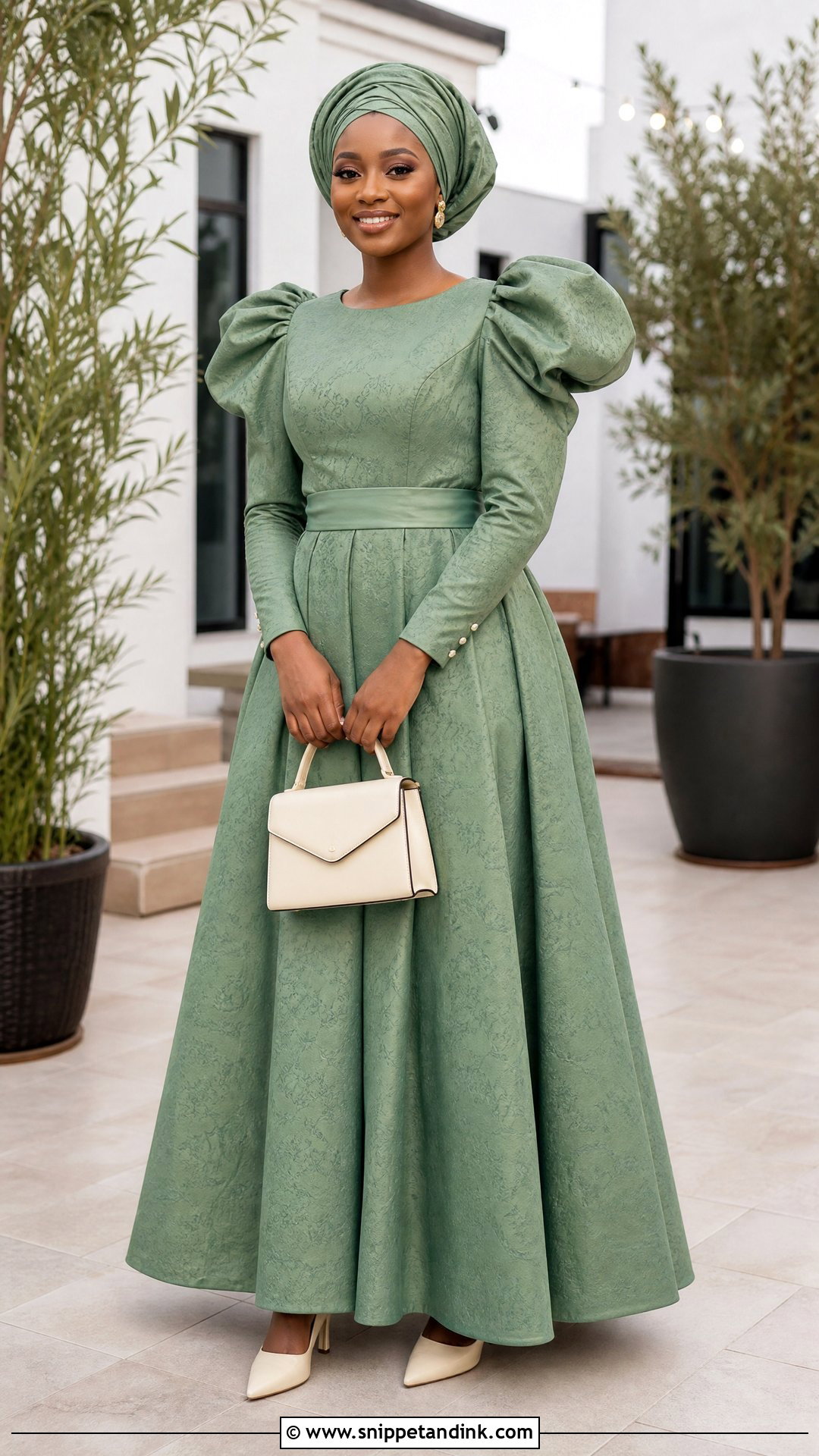 Sotho Traditional Wedding Dress With Puff Sleeves - Snippet and Ink - 20 Sotho Traditional Wedding Dresses