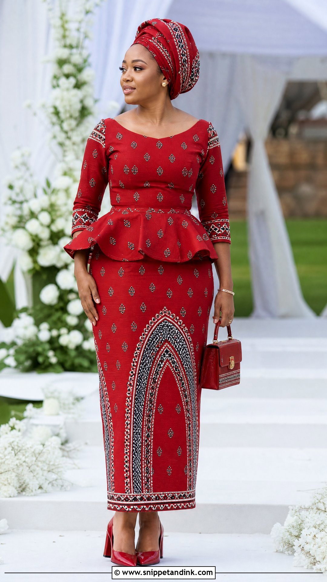 Sotho Traditional Wedding Peplum Dress - Snippet and Ink - 20 Sotho Traditional Wedding Dresses