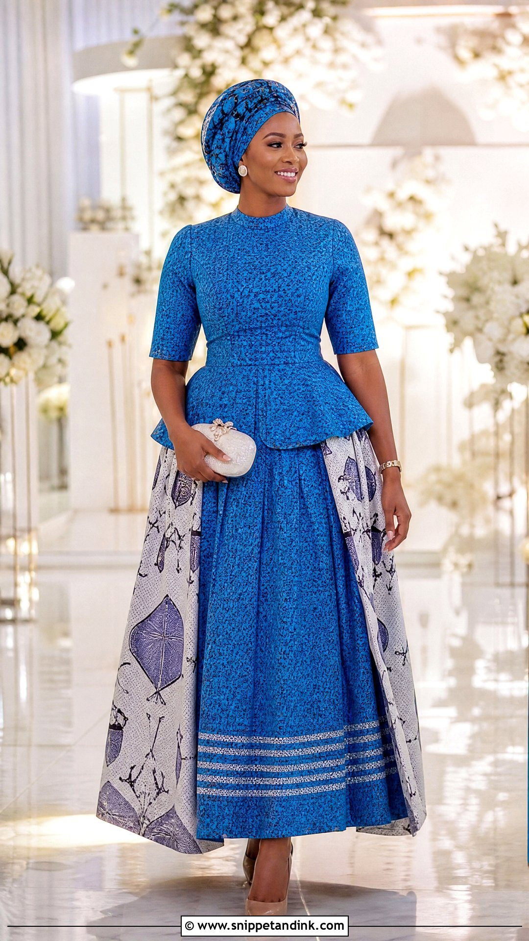 Sotho Traditional Wedding Two Piece Dress - Snippet and Ink - 20 Sotho Traditional Wedding Dresses