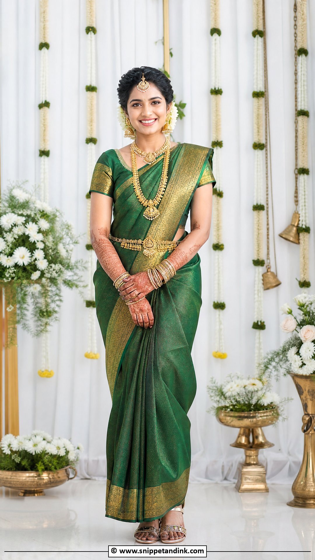 South Indian Bridal Mehndi Outfit - Snippet and Ink - 35 Bridal Mehndi Outfit Ideas