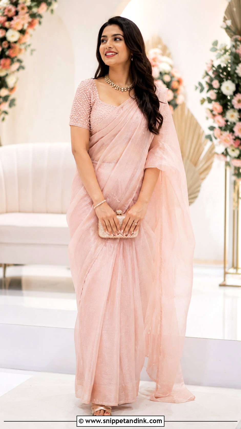 South Indian Engagement Saree Outfit - Snippet and Ink - 25 South Indian Attire Ideas