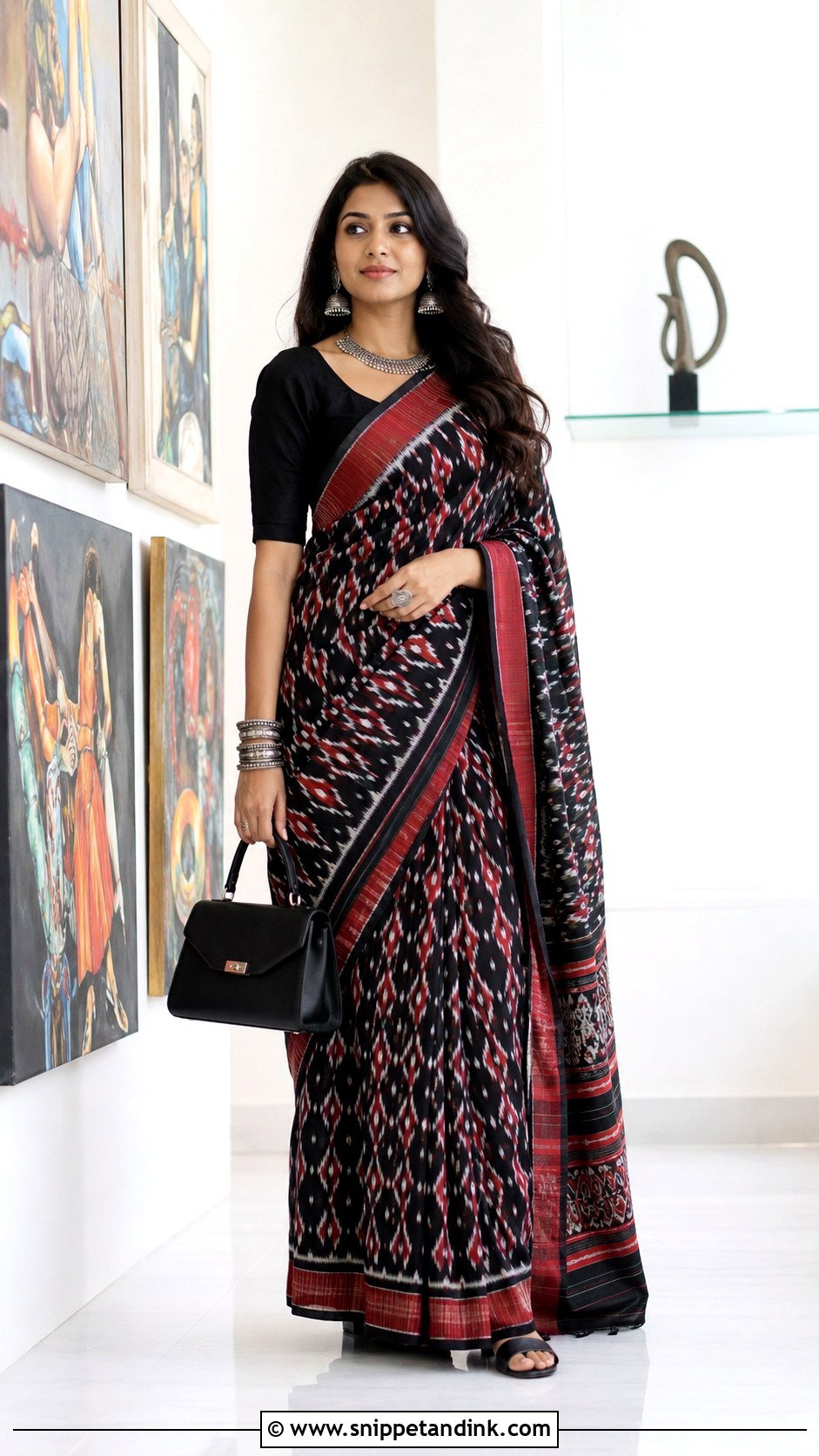 South Indian Ikat Saree Outfit - Snippet and Ink - 25 South Indian Attire Ideas
