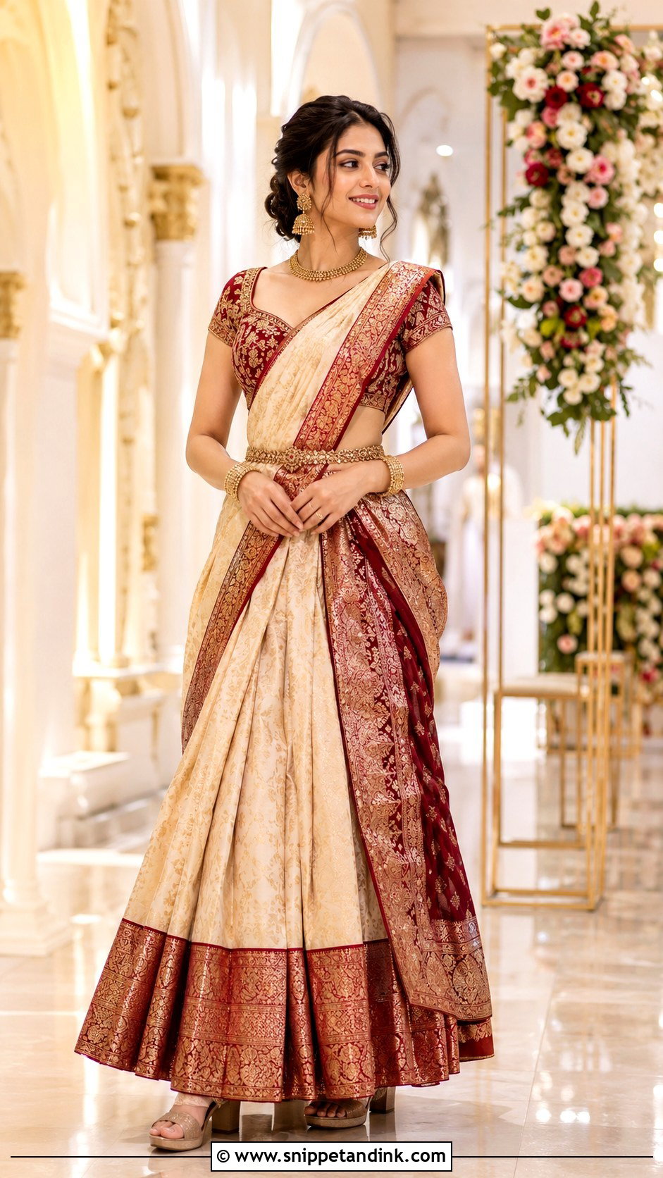 South Indian Lehenga Choli Outfit - Snippet and Ink - 25 South Indian Attire Ideas