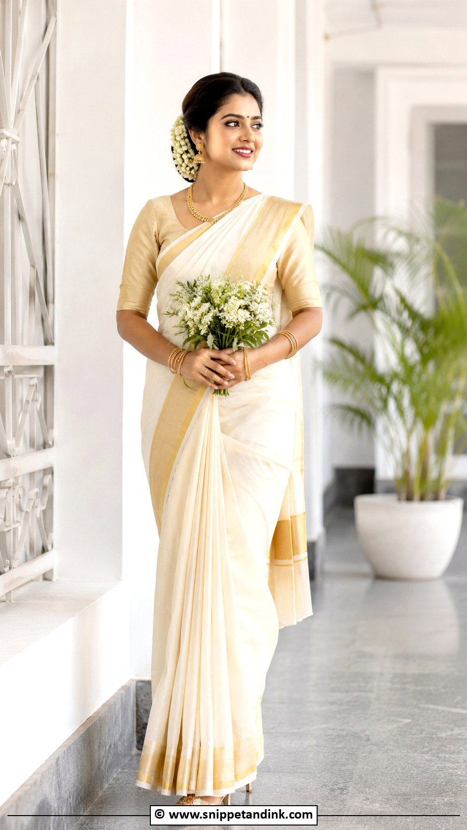 South Indian Saree Court Marriage Outfit - Snippet and Ink - 25 Indian Court Marriage Outfit Ideas