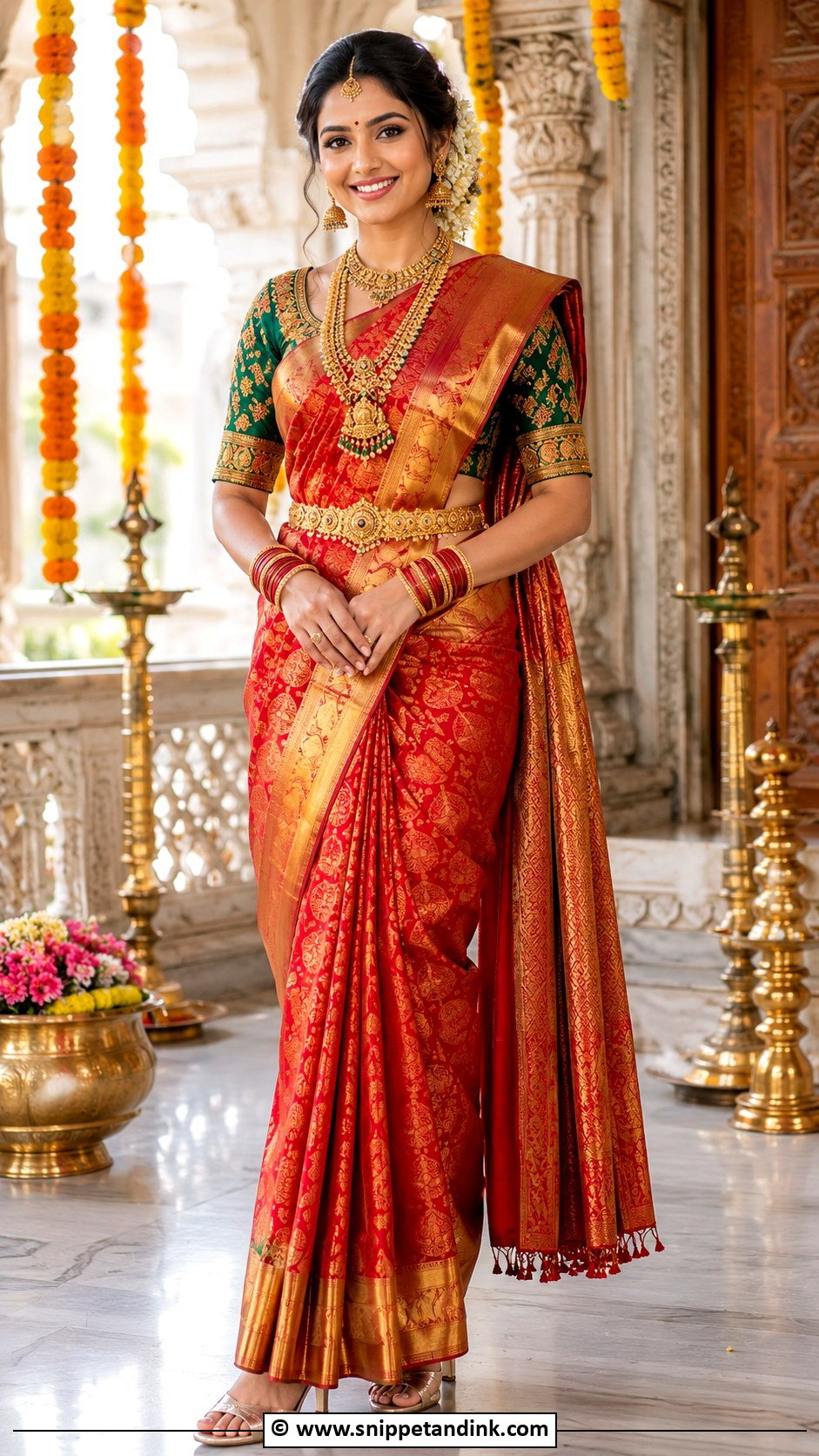 South Indian Wedding Saree Dress - Snippet and Ink - 30 Desi Wedding Dresses