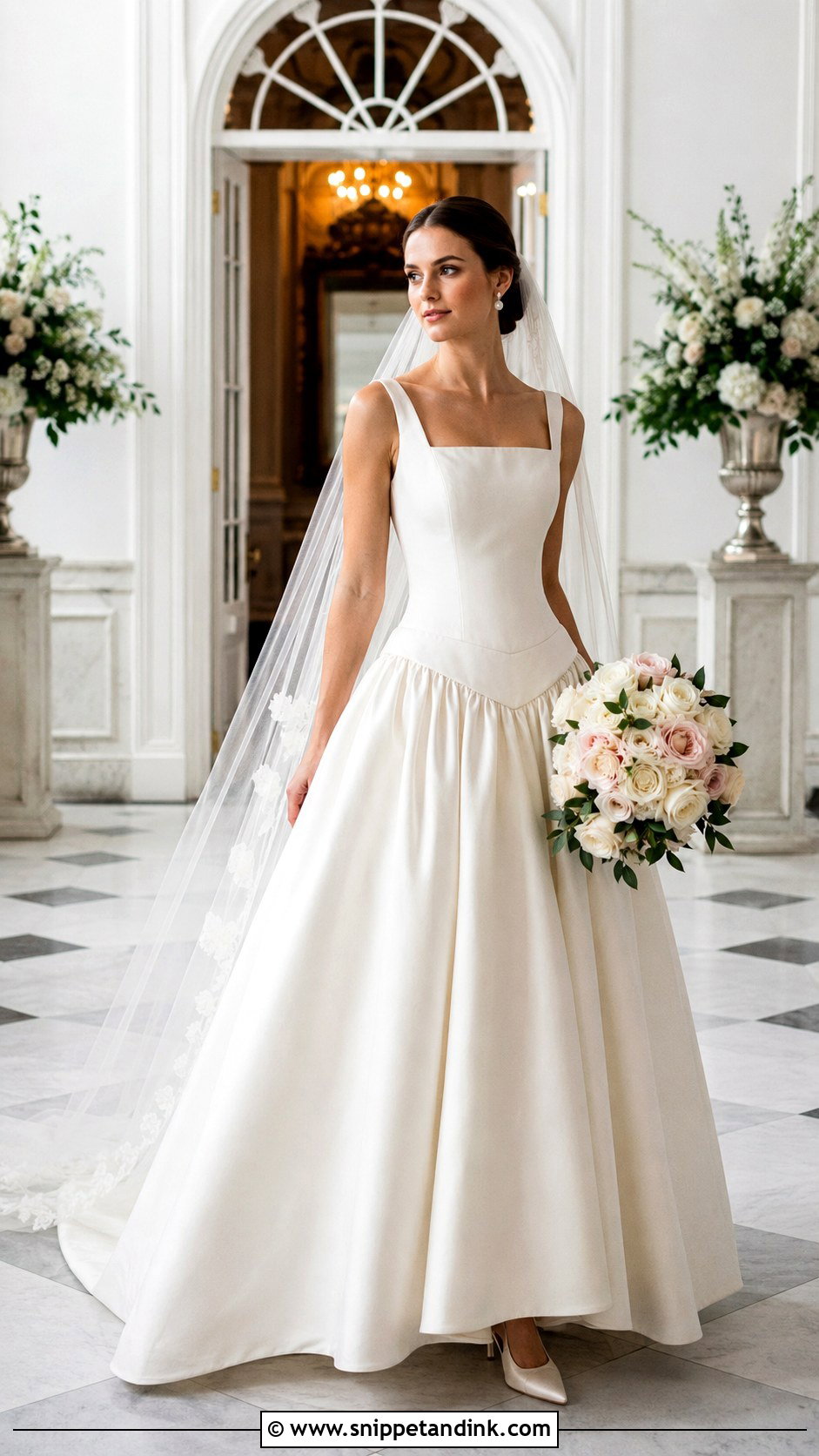 Southern Basque Waist Wedding Dress - Snippet and Ink - 25 Southern Wedding Dress Ideas
