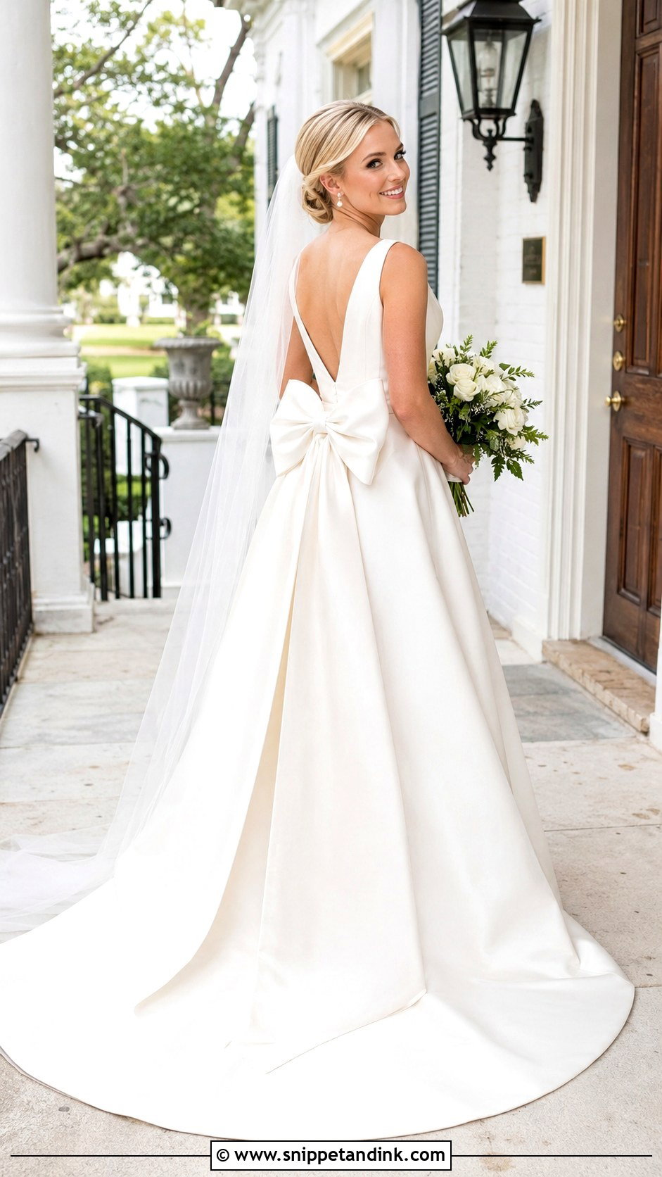 Southern Bow Back Wedding Dress - Snippet and Ink - 25 Southern Wedding Dress Ideas