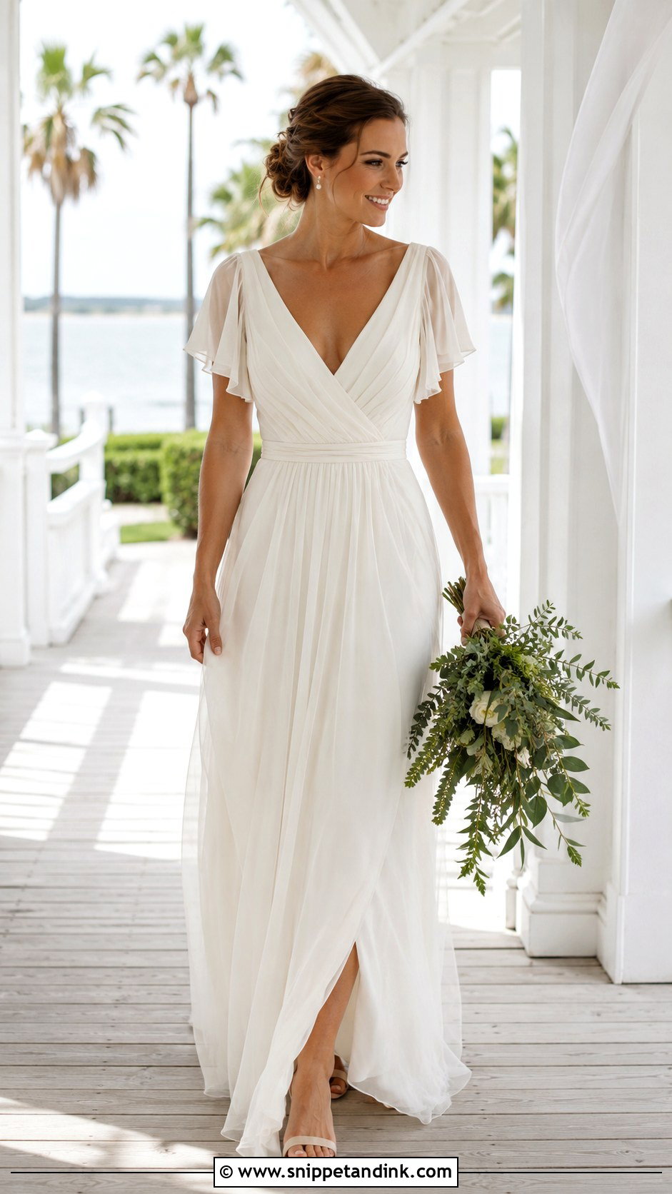 Southern Chiffon Wedding Dress - Snippet and Ink - 25 Southern Wedding Dress Ideas