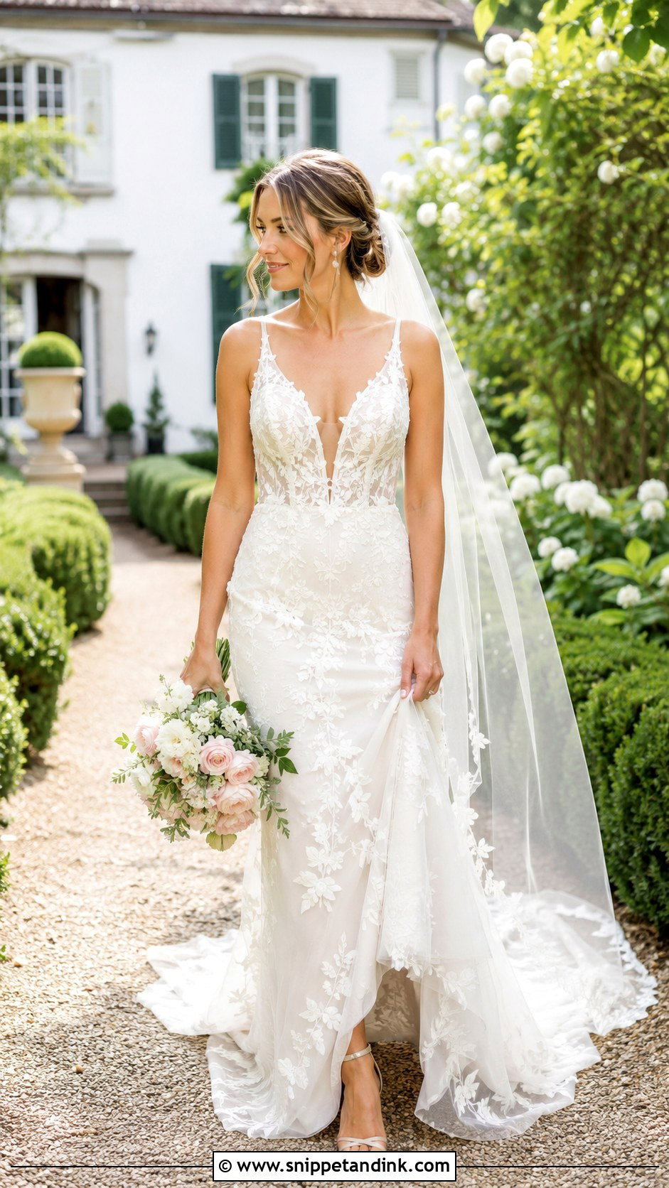Southern Floral Embroidered Wedding Dress - Snippet and Ink - 25 Southern Wedding Dress Ideas