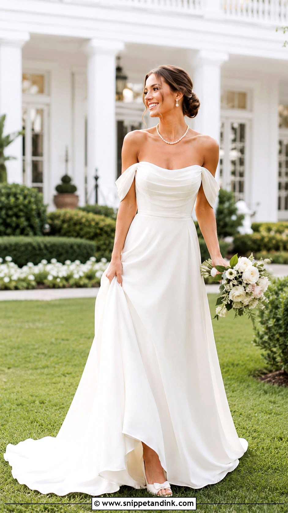 Southern Off Shoulder Wedding Dress - Snippet and Ink - 25 Southern Wedding Dress Ideas