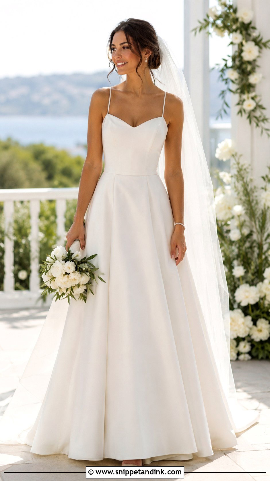 Spaghetti Strap A Line Wedding Dress - Snippet and Ink - 30 Spaghetti Strap Wedding Dress Ideas