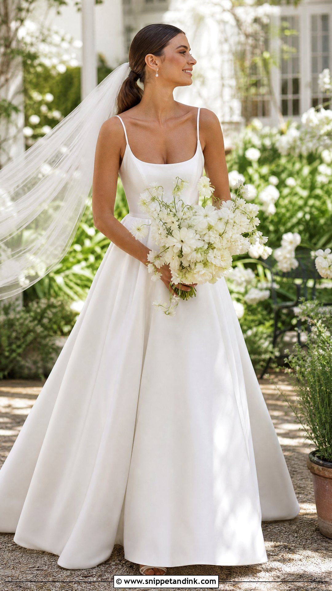 Spaghetti Strap Ballgown Wedding Dress - Snippet and Ink - 20 Simple Ballgown Wedding Dress Ideas