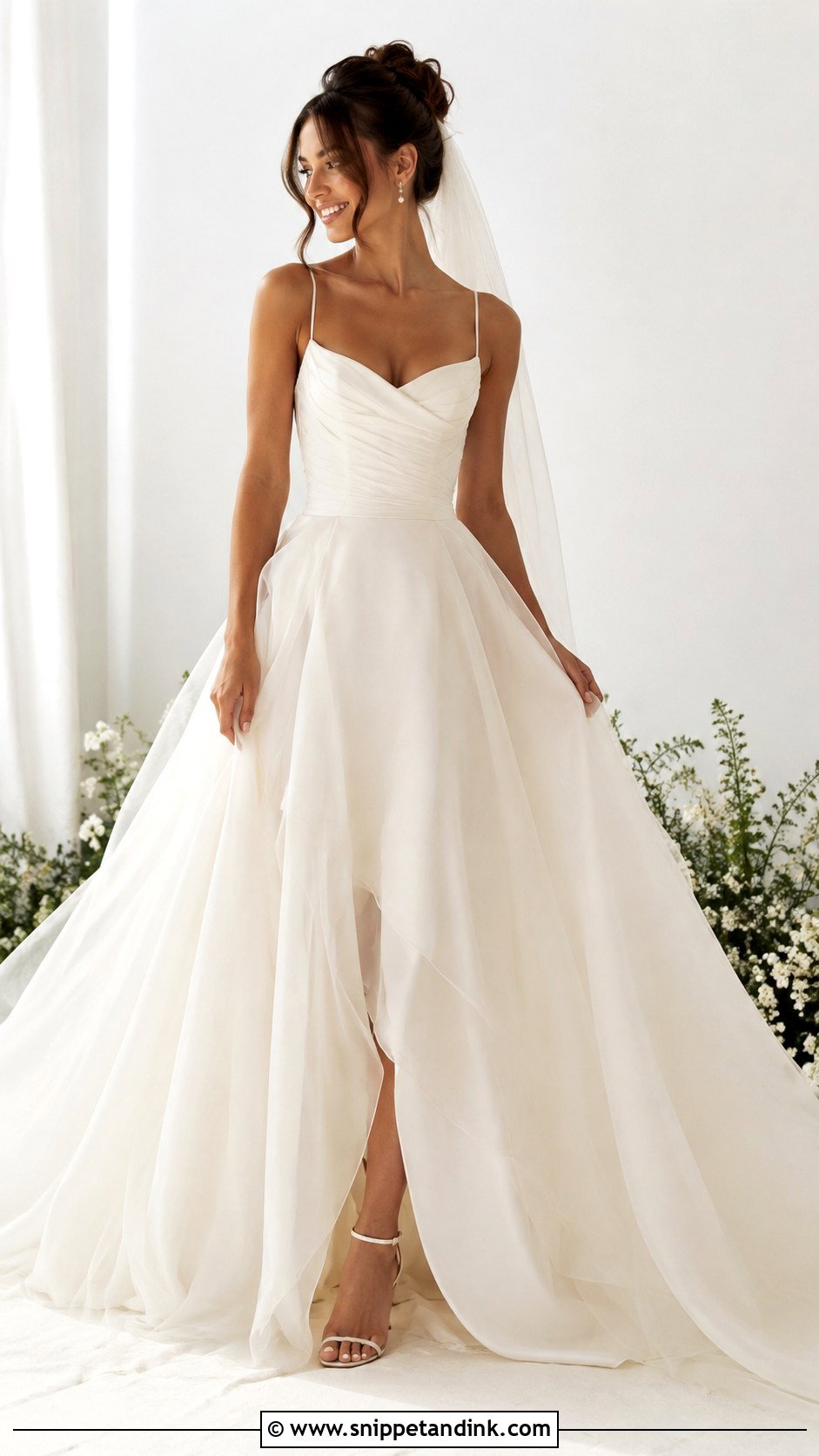 Spaghetti Strap Ballgown Wedding Dress - Snippet and Ink - 25 Ballgown Wedding Dresses