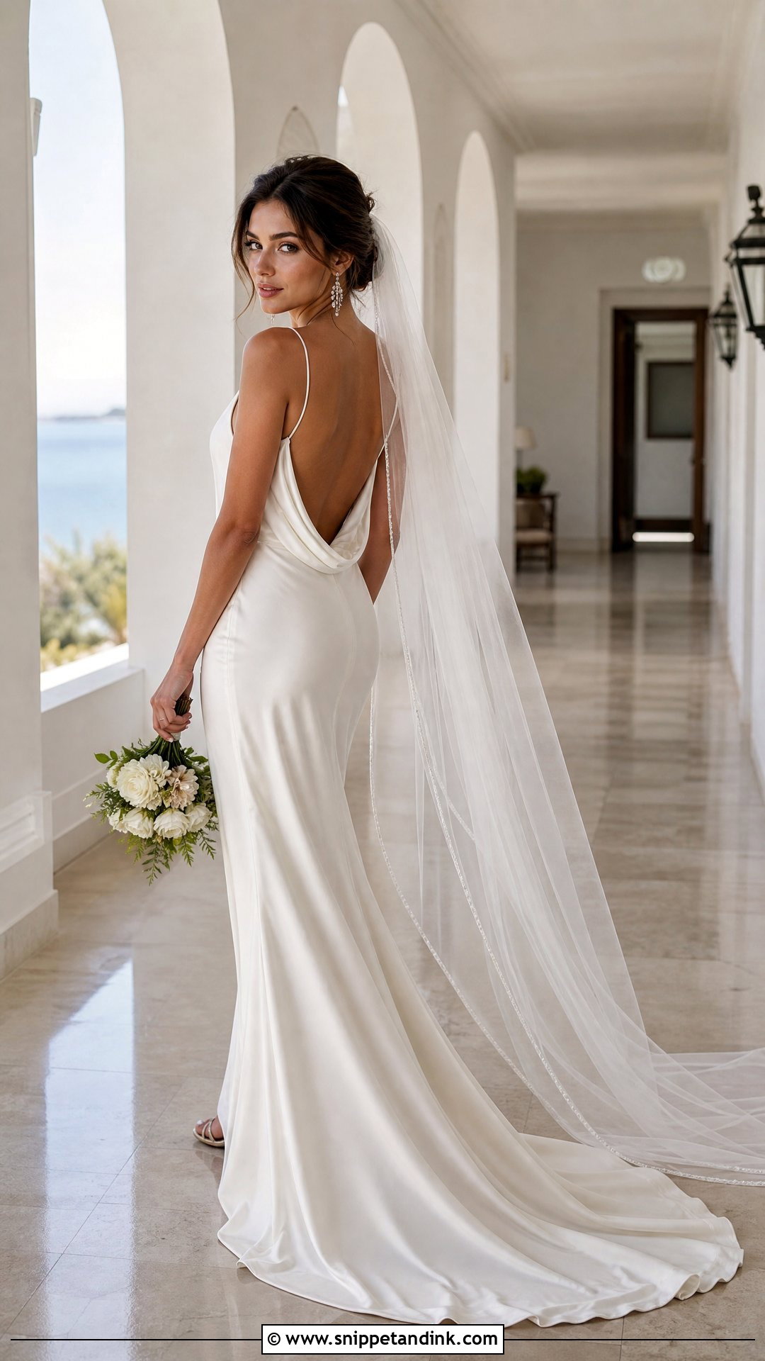 Spaghetti Strap Cowl Neck Wedding Dress - Snippet and Ink - 20 Spaghetti Strap Wedding Dresses