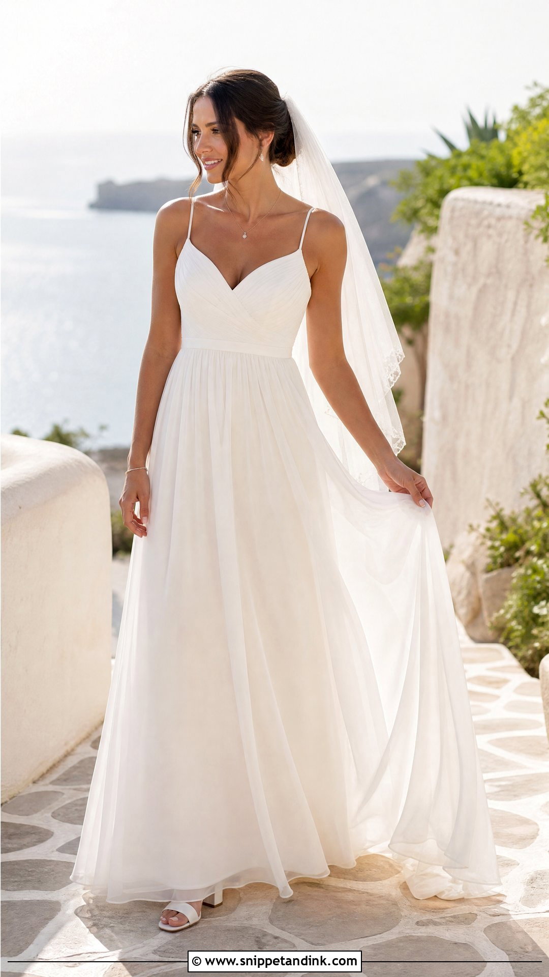 Spaghetti Strap Empire Waist Wedding Dress - Snippet and Ink - 20 Spaghetti Strap Wedding Dresses