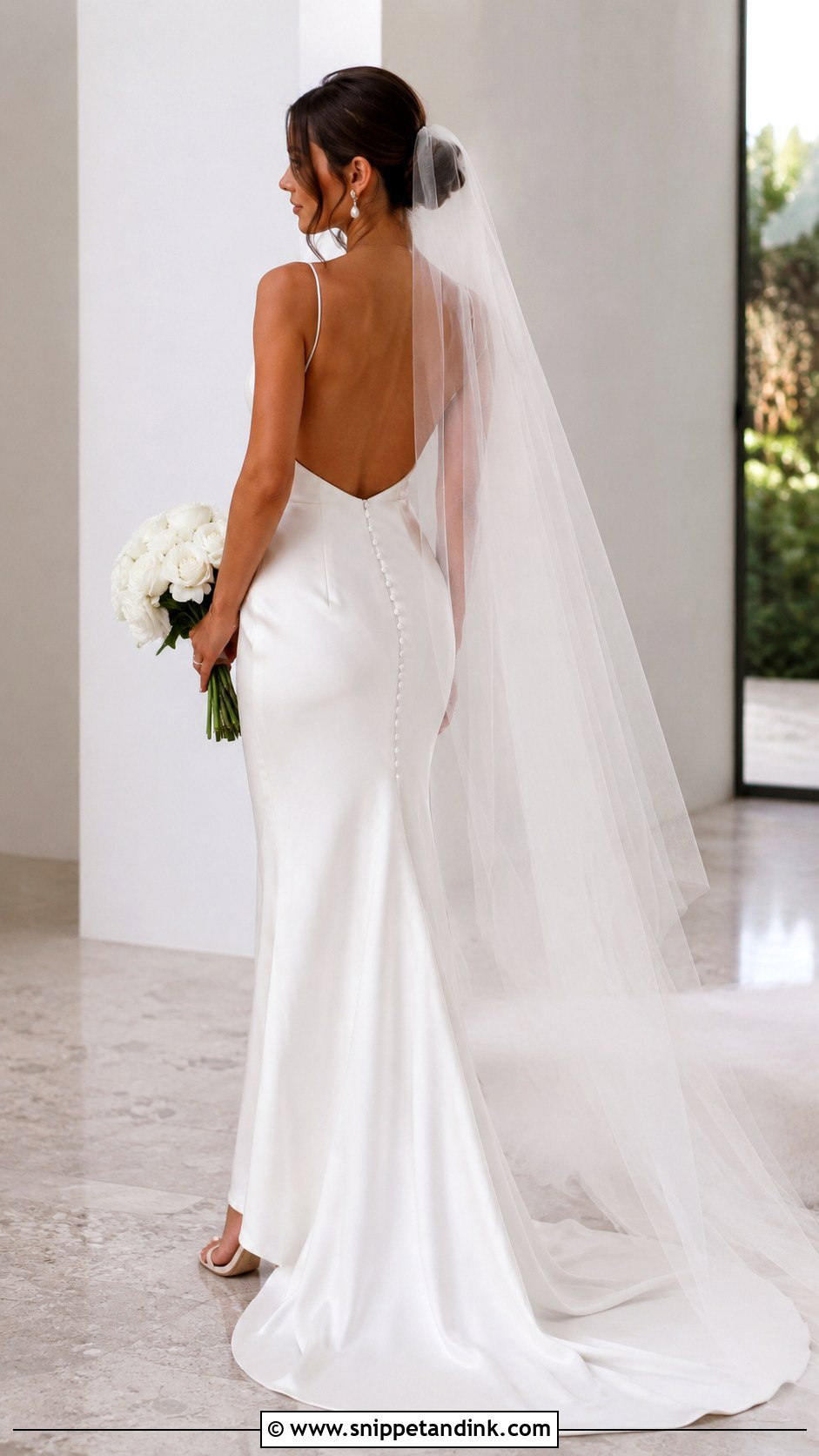 Spaghetti Strap Low Back Wedding Dress - Snippet and Ink - 30 Spaghetti Strap Wedding Dress Ideas