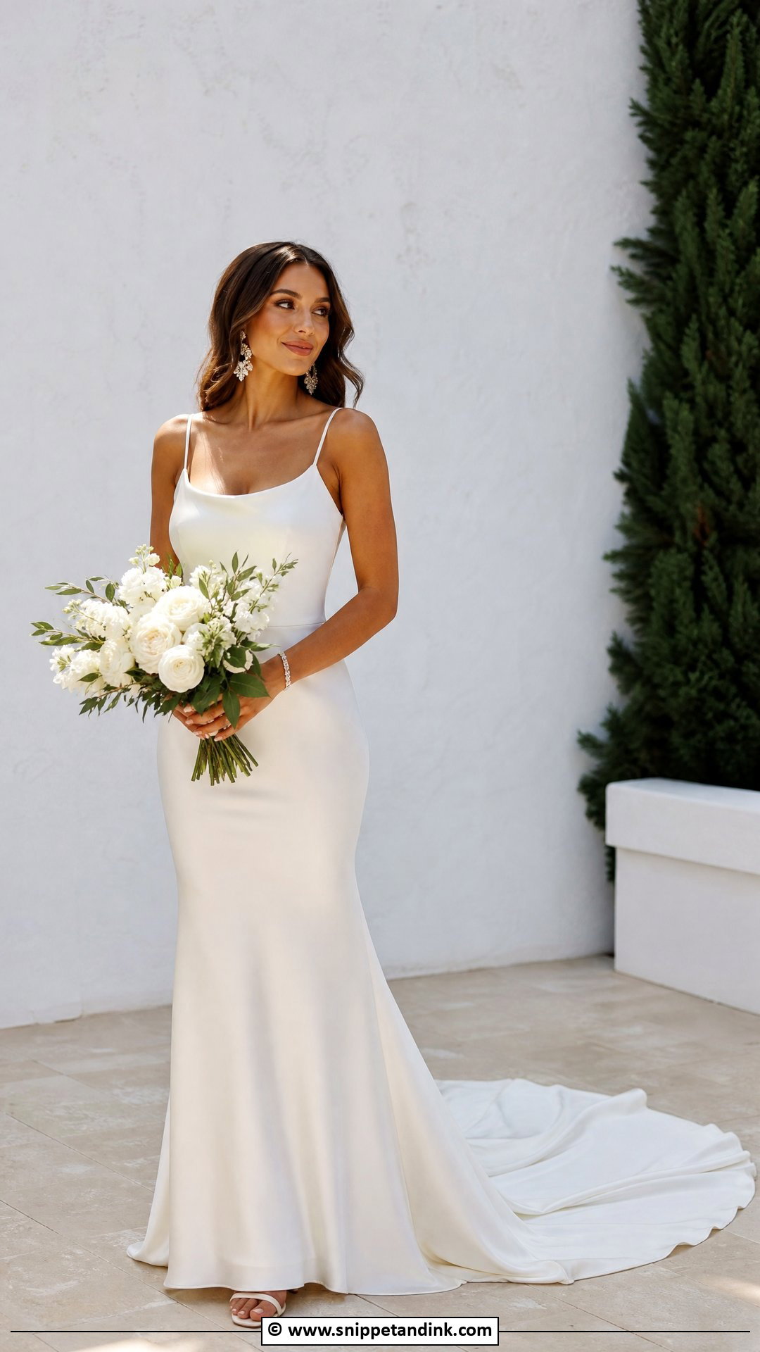 Spaghetti Strap Mermaid Wedding Dress - Snippet and Ink - 35 Mermaid Wedding Dress Ideas