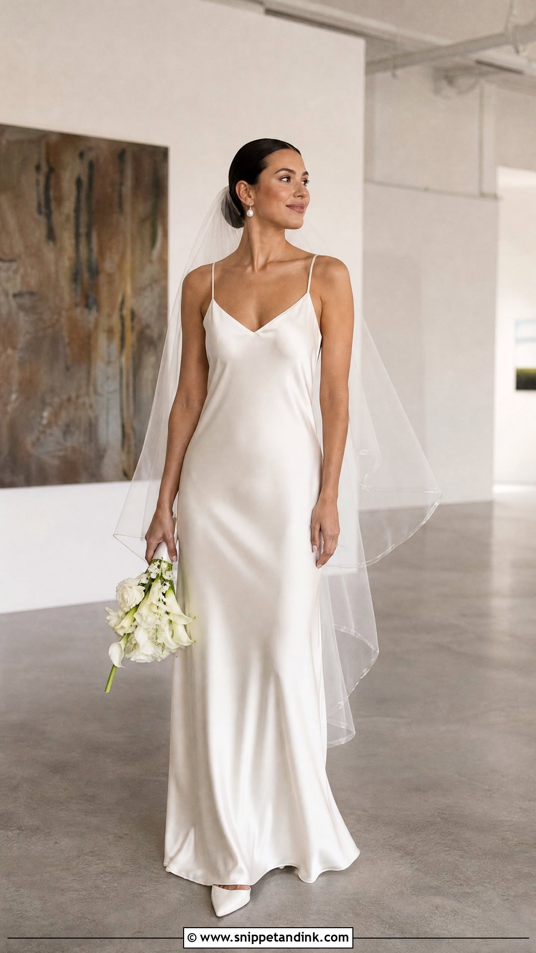Spaghetti Strap Satin Slip Wedding Dress - Snippet and Ink - 20 Spaghetti Strap Wedding Dresses