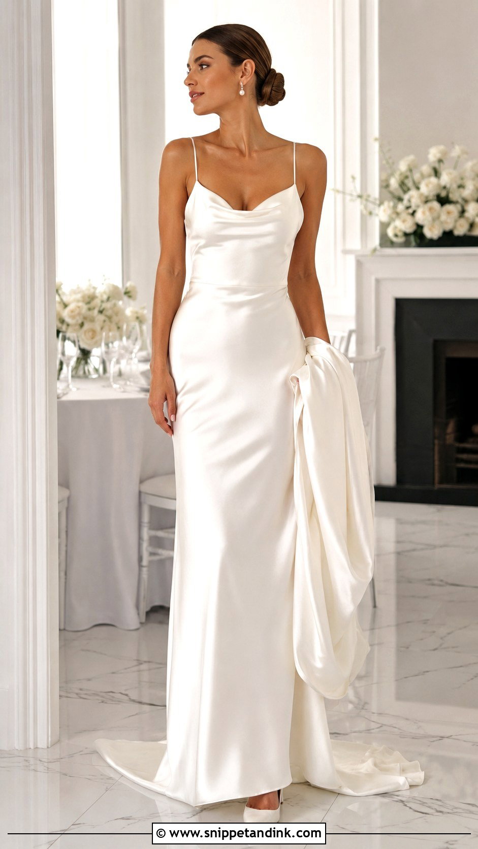 Spaghetti Strap Satin Wedding Dress - Snippet and Ink - 30 Spaghetti Strap Wedding Dress Ideas