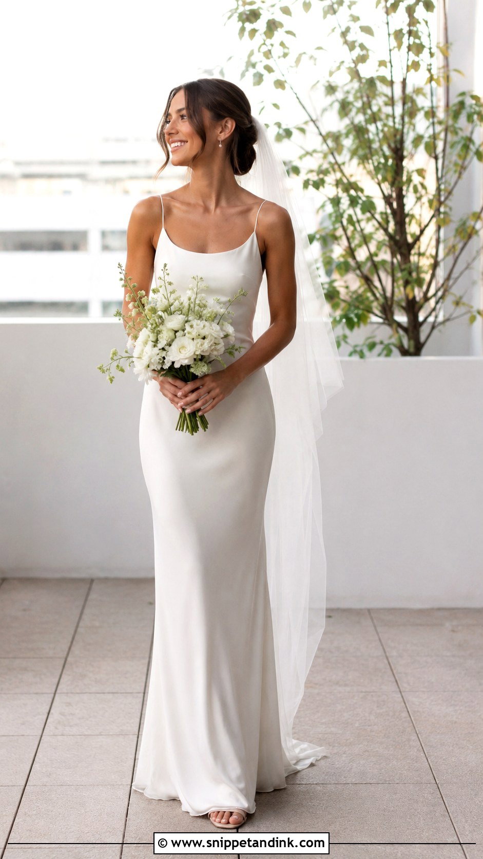 Spaghetti Strap Sheath Wedding Dress - Snippet and Ink - 30 Spaghetti Strap Wedding Dress Ideas