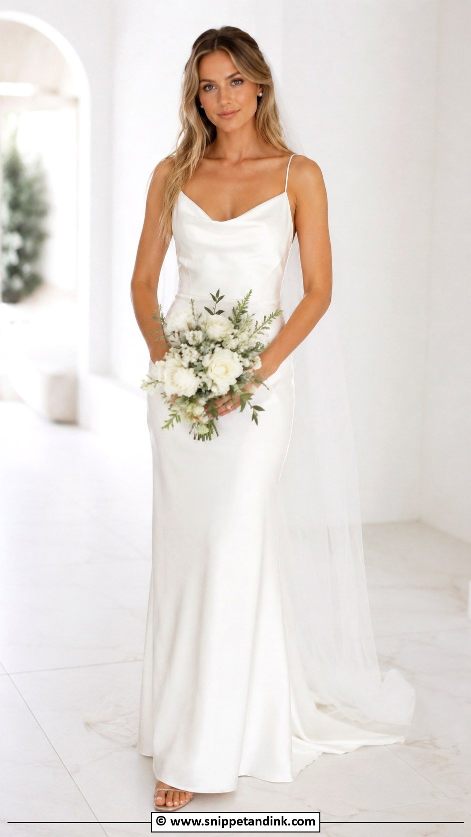 Spaghetti Strap Sheath Wedding Dress - Snippet and Ink - 30 Sheath Wedding Dress Ideas