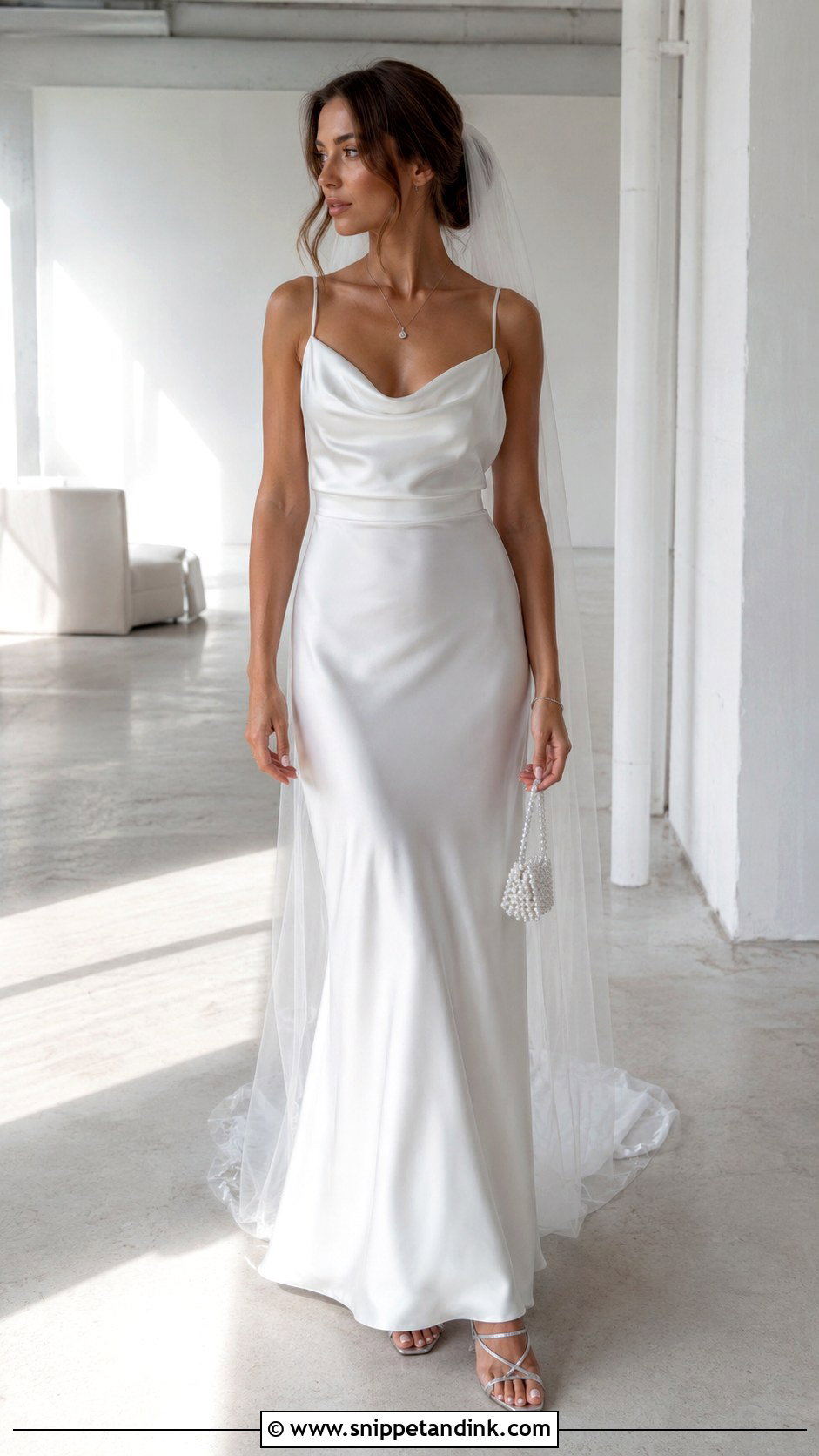 Spaghetti Strap Slip Wedding Dress - Snippet and Ink - 20 2000 Wedding Dress Ideas