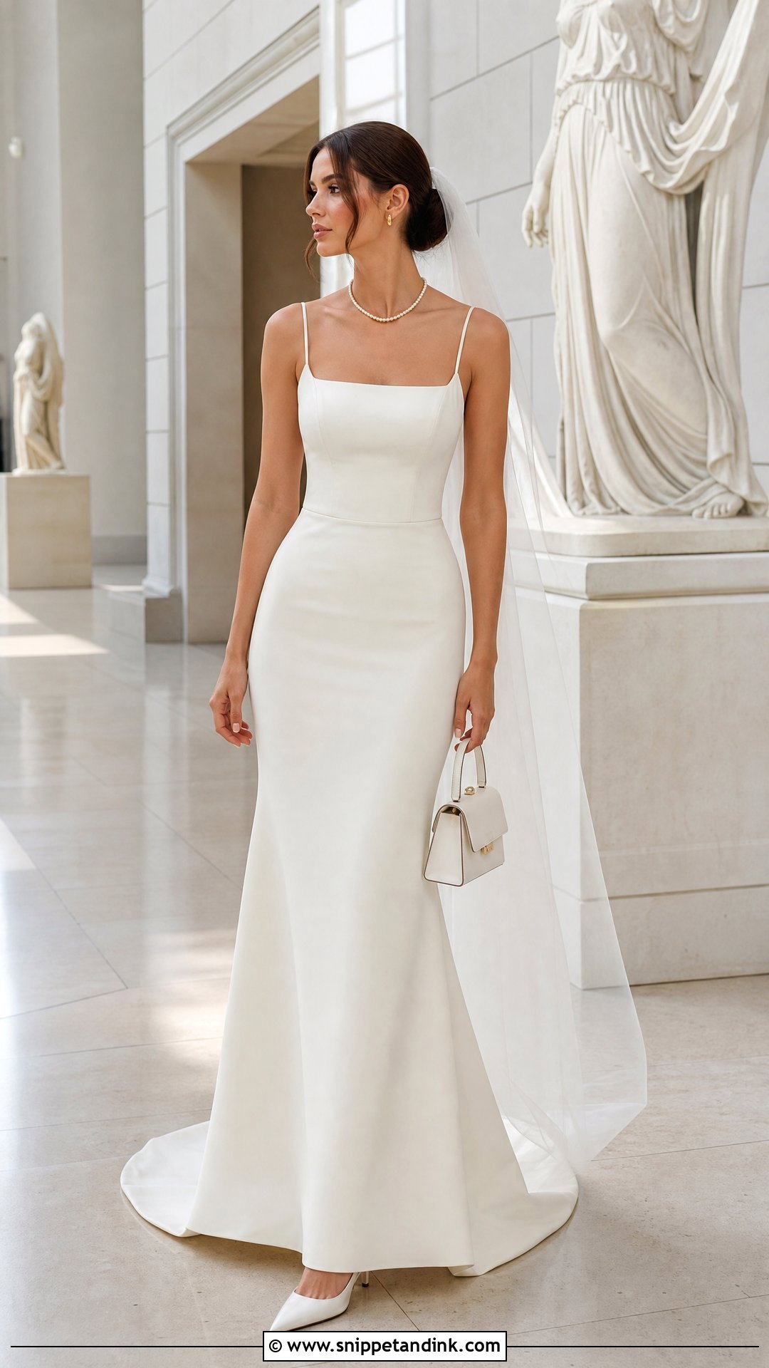 Spaghetti Strap Square Neck Wedding Dress - Snippet and Ink - 20 Spaghetti Strap Wedding Dresses