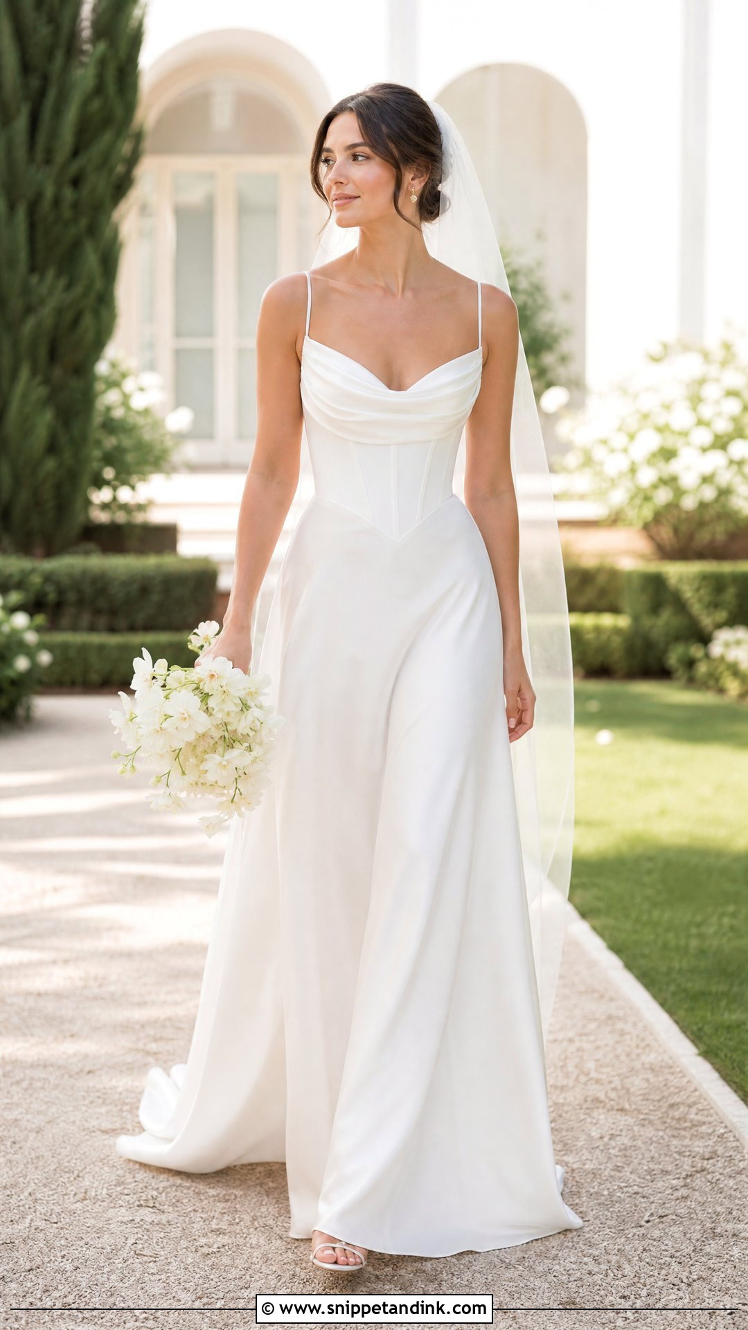Spaghetti Strap V Waist Wedding Dress - Snippet and Ink - 25 V Waist Wedding Dress Ideas