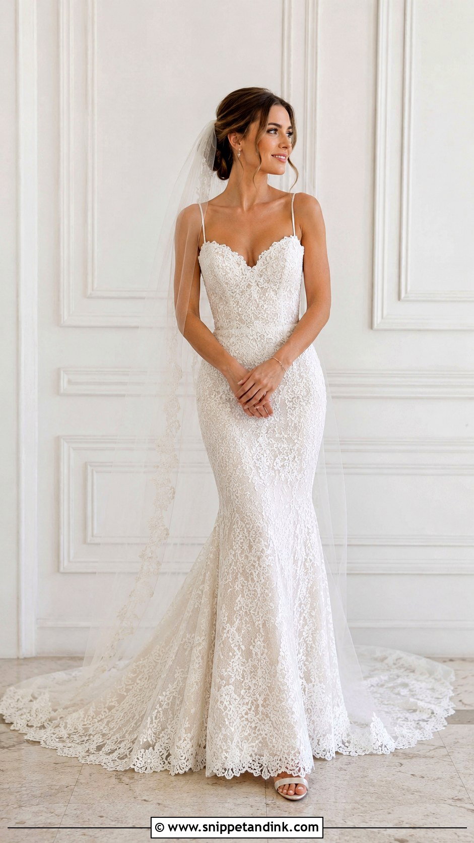 Spaghetti Strap Wedding Dress With Train - Snippet and Ink - 30 Spaghetti Strap Wedding Dress Ideas