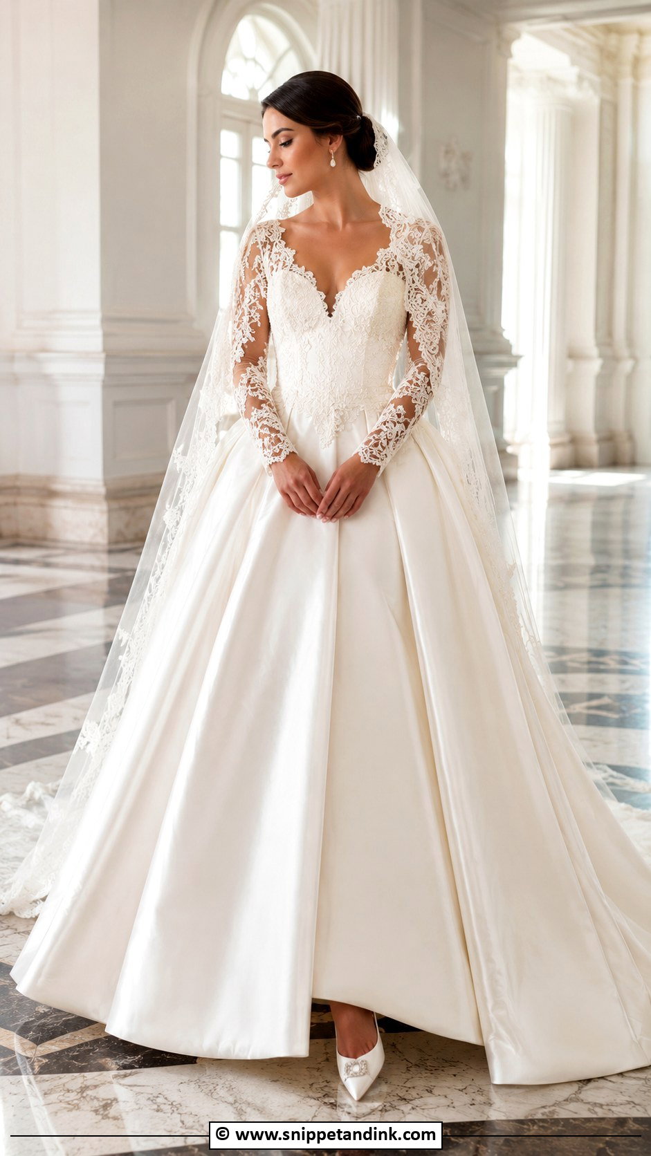 Spanish Ball Gown Wedding Dress With Lace Bodice - Snippet and Ink - 30 Spanish Wedding Dress Ideas