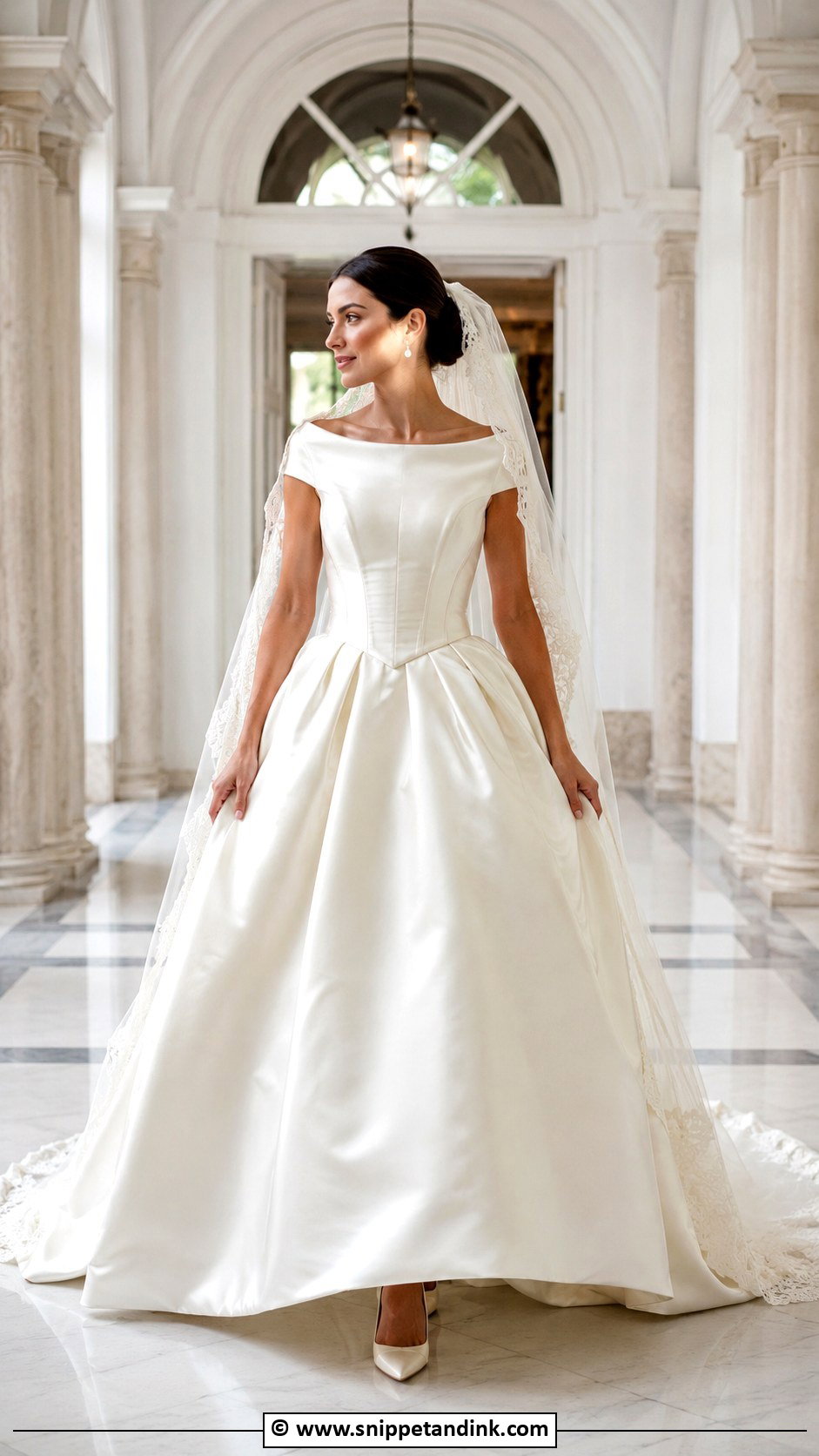 Spanish Basque Waist Wedding Dress With Full Skirt - Snippet and Ink - 30 Spanish Wedding Dress Ideas