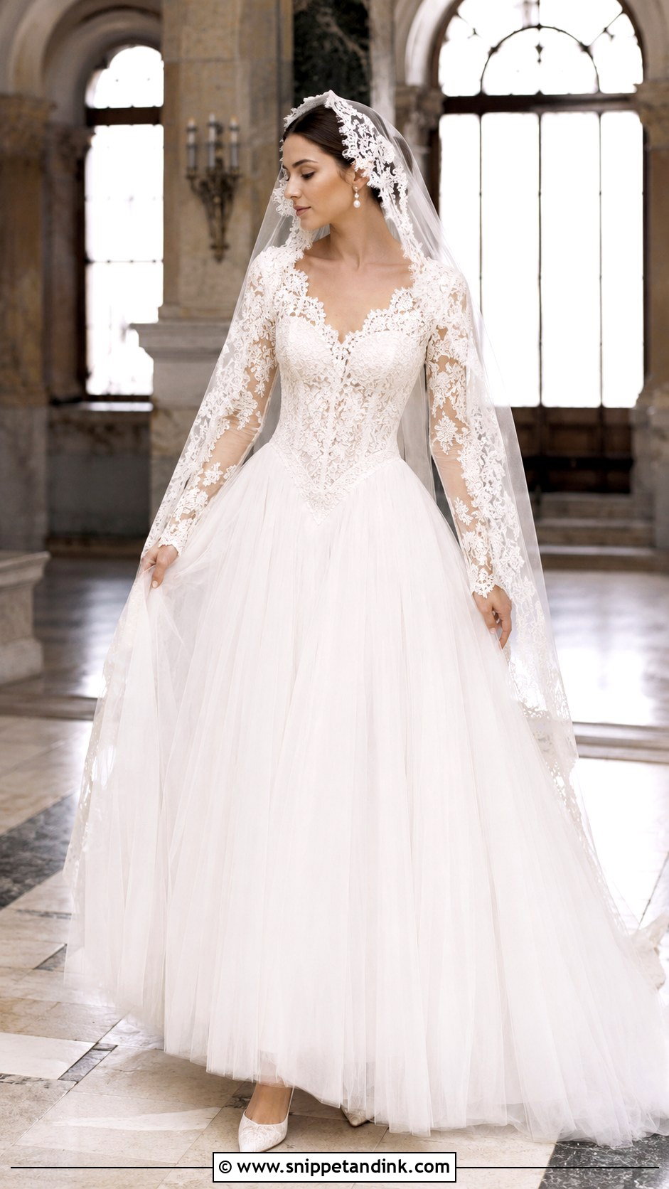 Spanish Basque Waist Wedding Dress - Snippet and Ink - 25 Spanish Style Wedding Dress Ideas