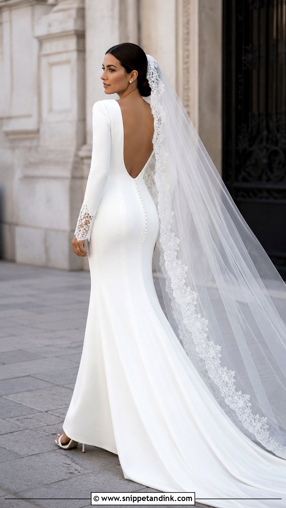 Spanish Crepe Wedding Dress - Snippet and Ink - 25 Spanish Style Wedding Dress Ideas