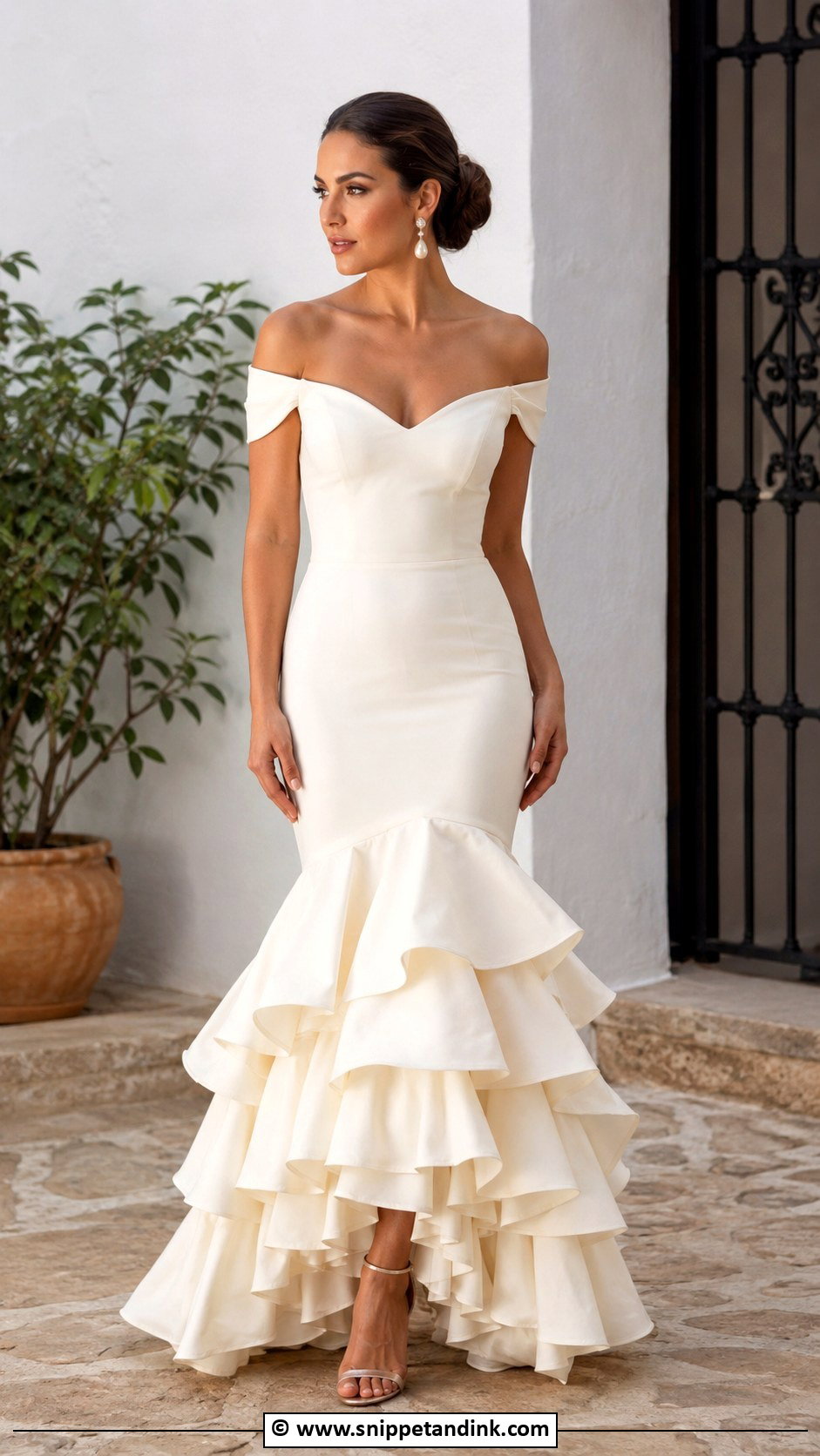 Spanish Flamenco Wedding Dress With Ruffle Skirt - Snippet and Ink - 30 Spanish Wedding Dress Ideas
