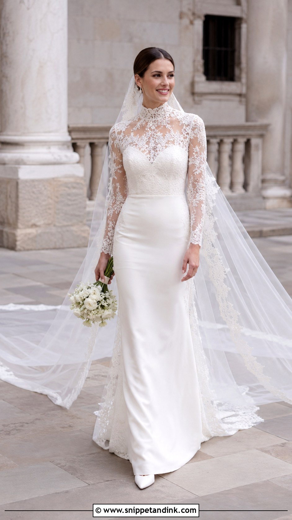 Spanish High Neck Wedding Dress - Snippet and Ink - 25 Spanish Style Wedding Dress Ideas