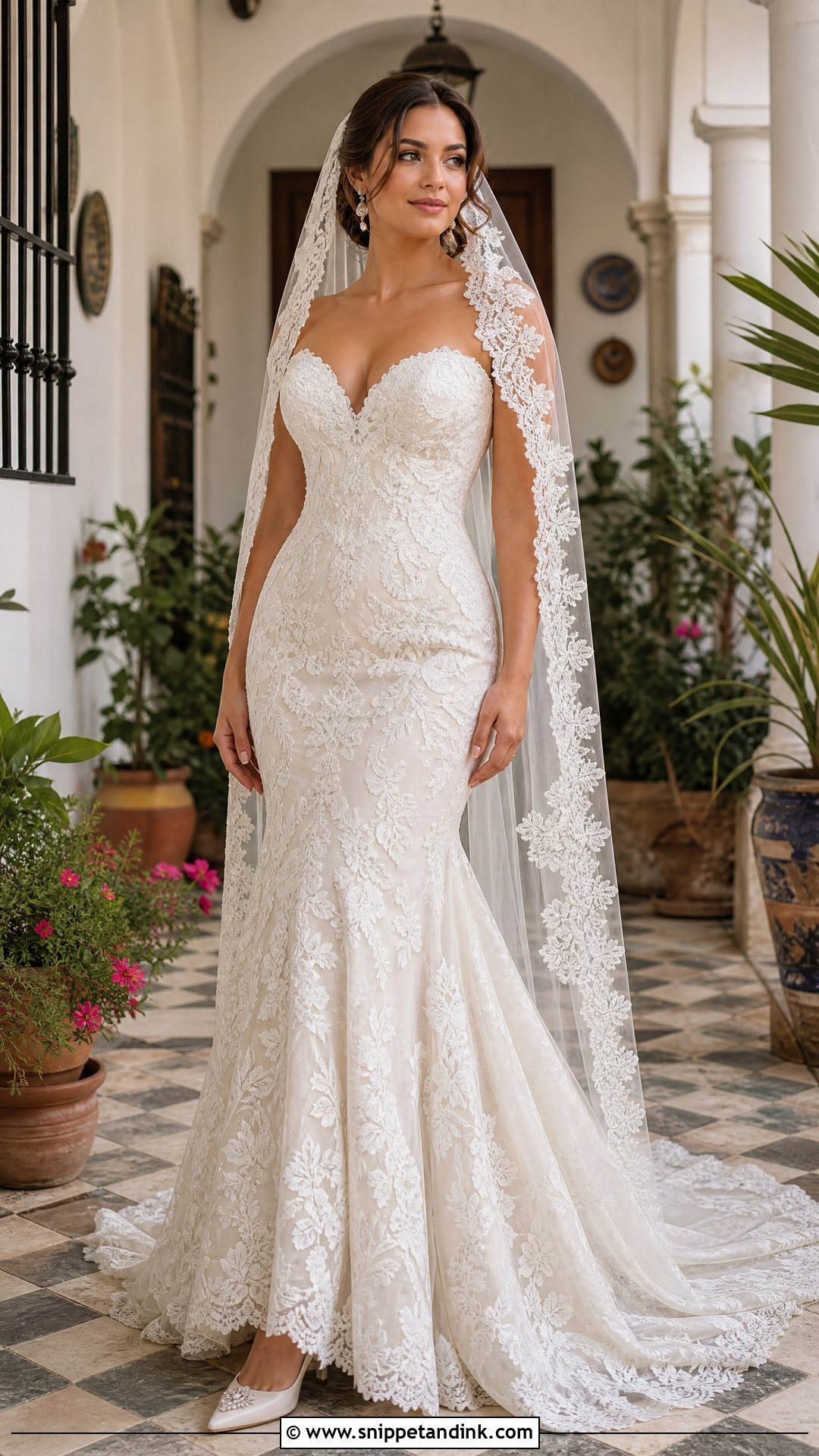 Spanish Lace Mermaid Wedding Dress - Snippet and Ink - 20 Spanish Wedding Dress Spain Ideas