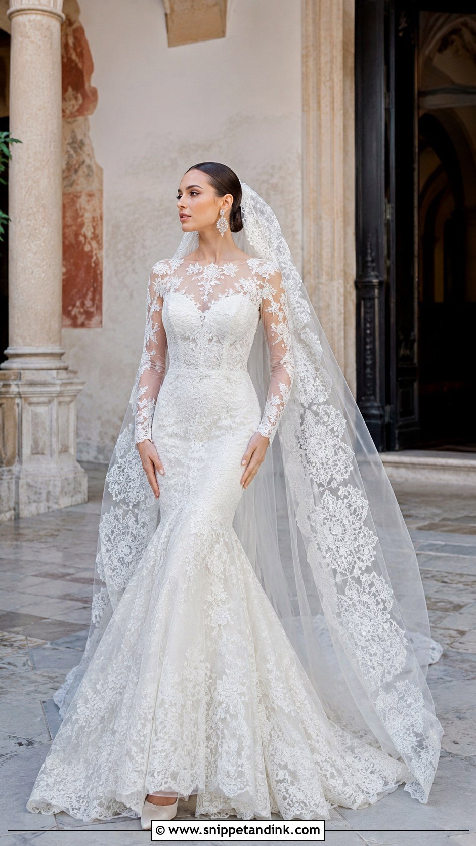 Spanish Lace Mermaid Wedding Dress - Snippet and Ink - 20 Mexican Style Spanish Wedding Dress Ideas