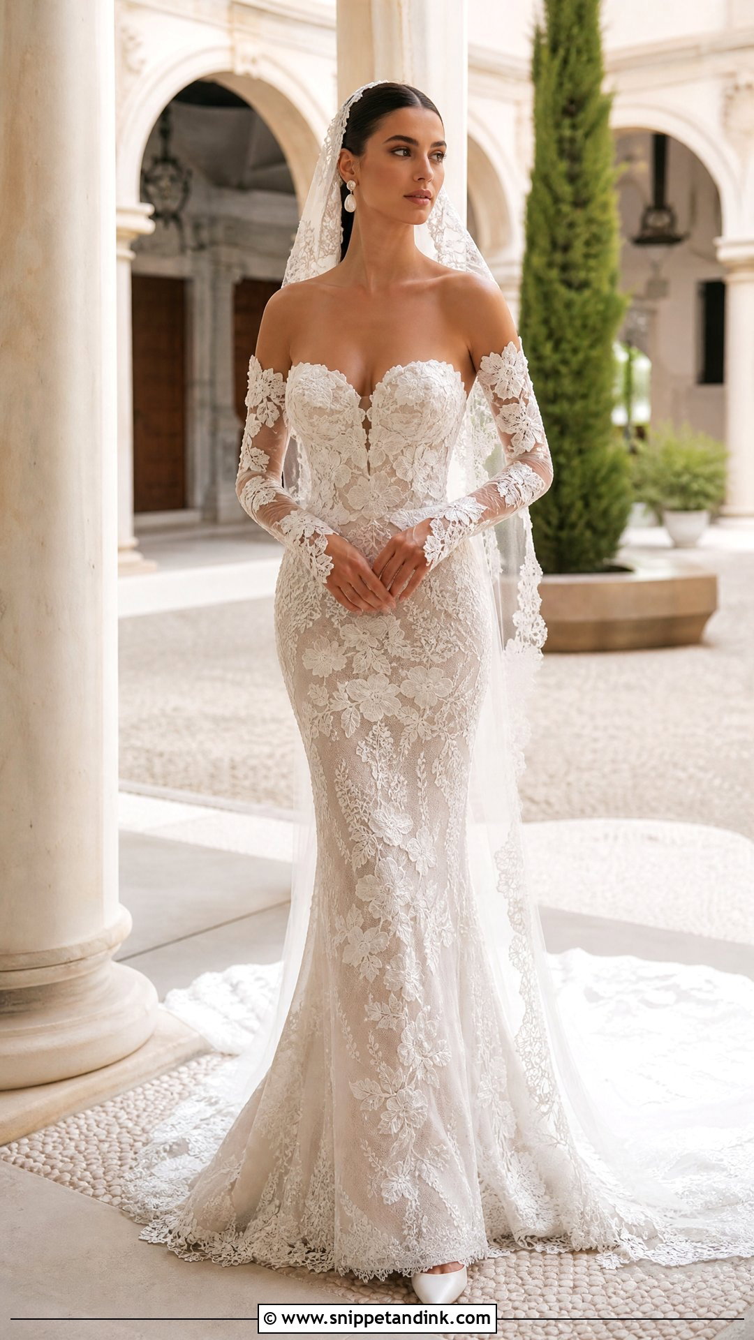 Spanish Lace Mermaid Wedding Dress - Snippet and Ink - 20 European Wedding Dress Ideas