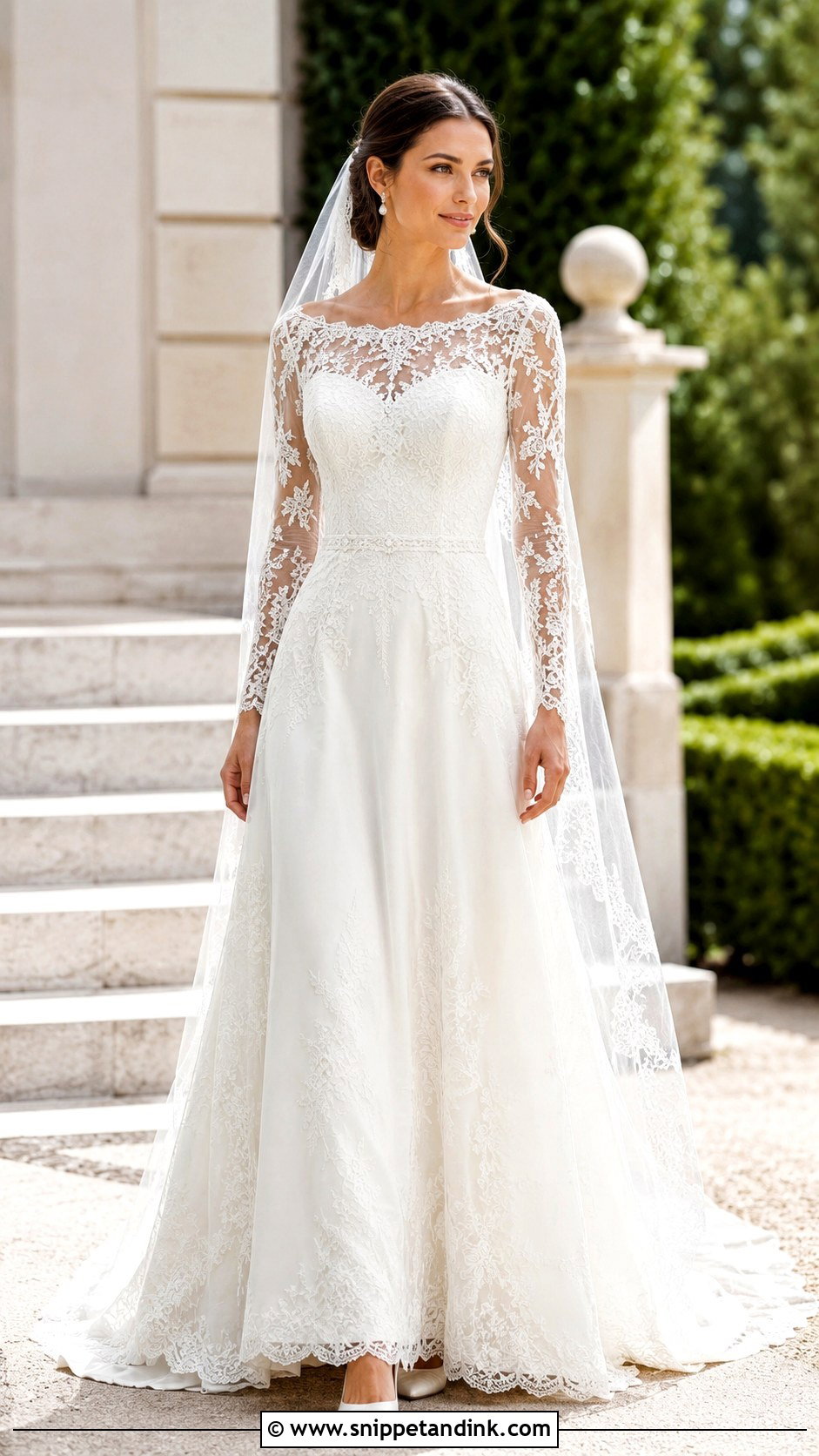 Spanish Long Sleeve Lace Wedding Dress - Snippet and Ink - 25 Spanish Style Wedding Dress Ideas