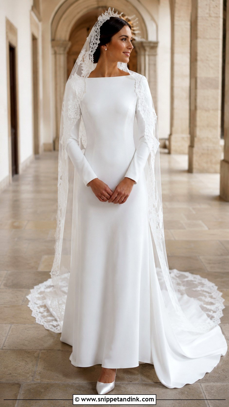 Spanish Mantilla Veil Wedding Dress - Snippet and Ink - 25 Spanish Style Wedding Dress Ideas